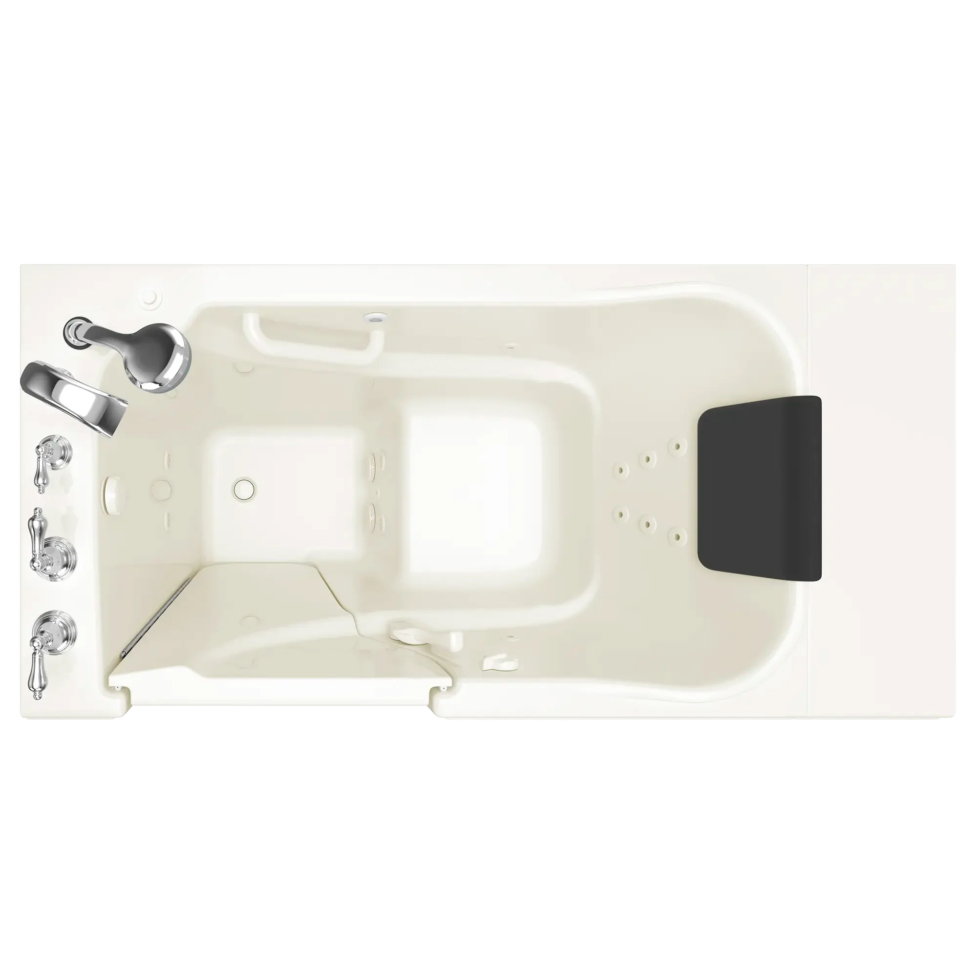 Gelcoat Premium Series 30 x 52 -Inch Walk-in Tub With Whirlpool System - Left-Hand Drain With Faucet - Image 7