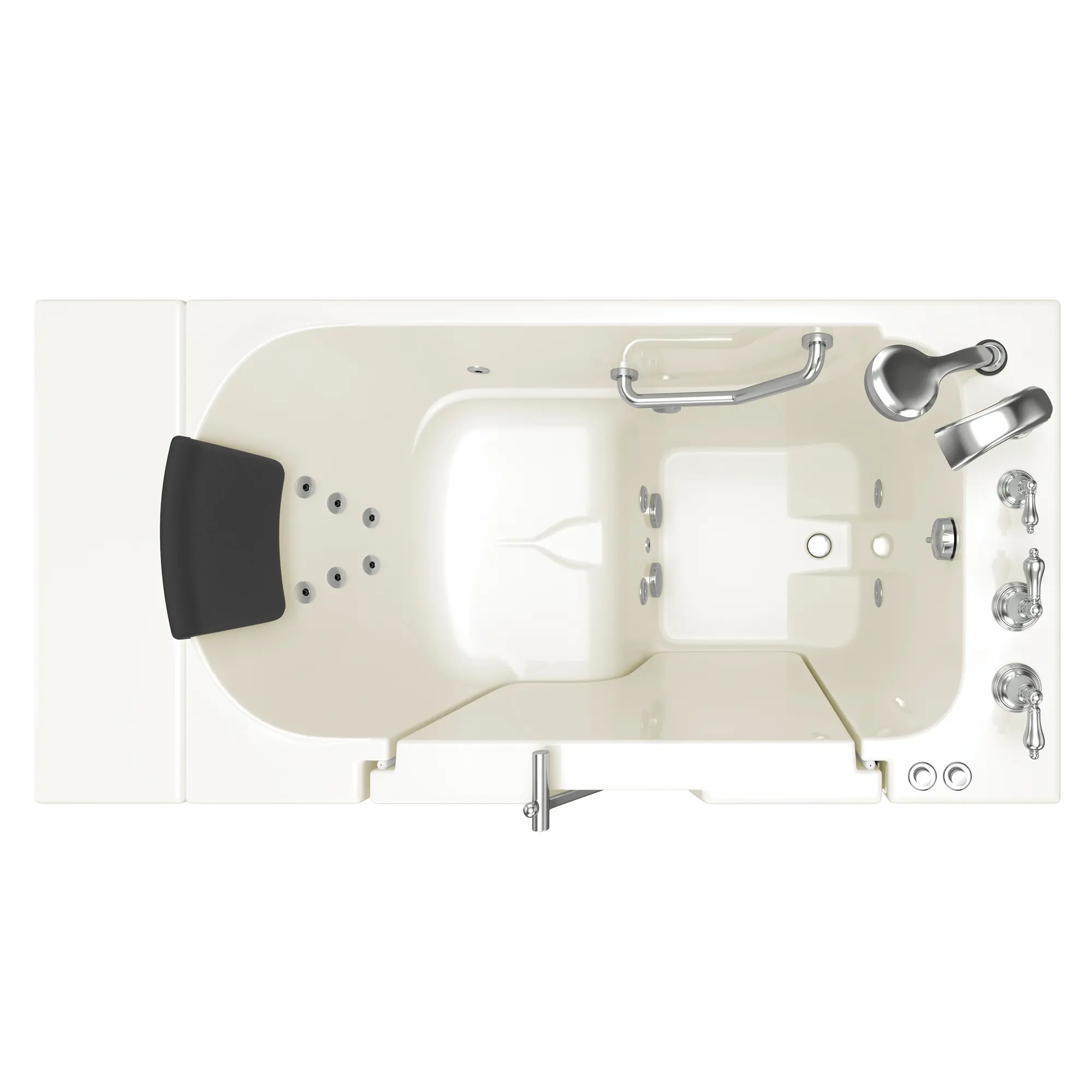 Gelcoat Premium Series 30 x 52 -Inch Walk-in Tub With Whirlpool System - Right-Hand Drain With Faucet - Image 3