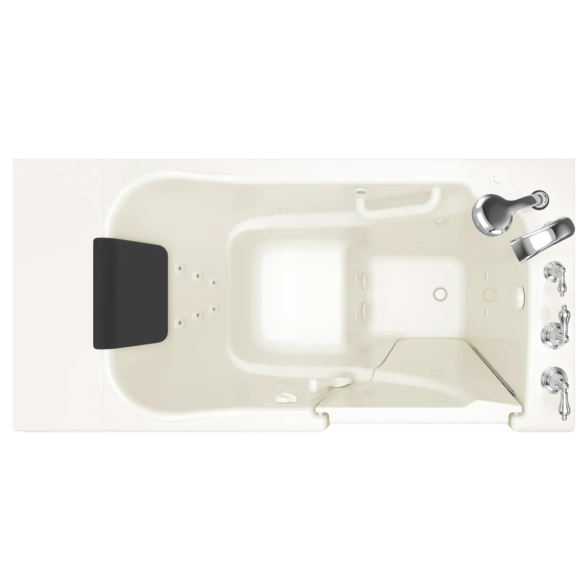 Gelcoat Premium Series 30 x 52 -Inch Walk-in Tub With Whirlpool System - Right-Hand Drain With Faucet - Image 3