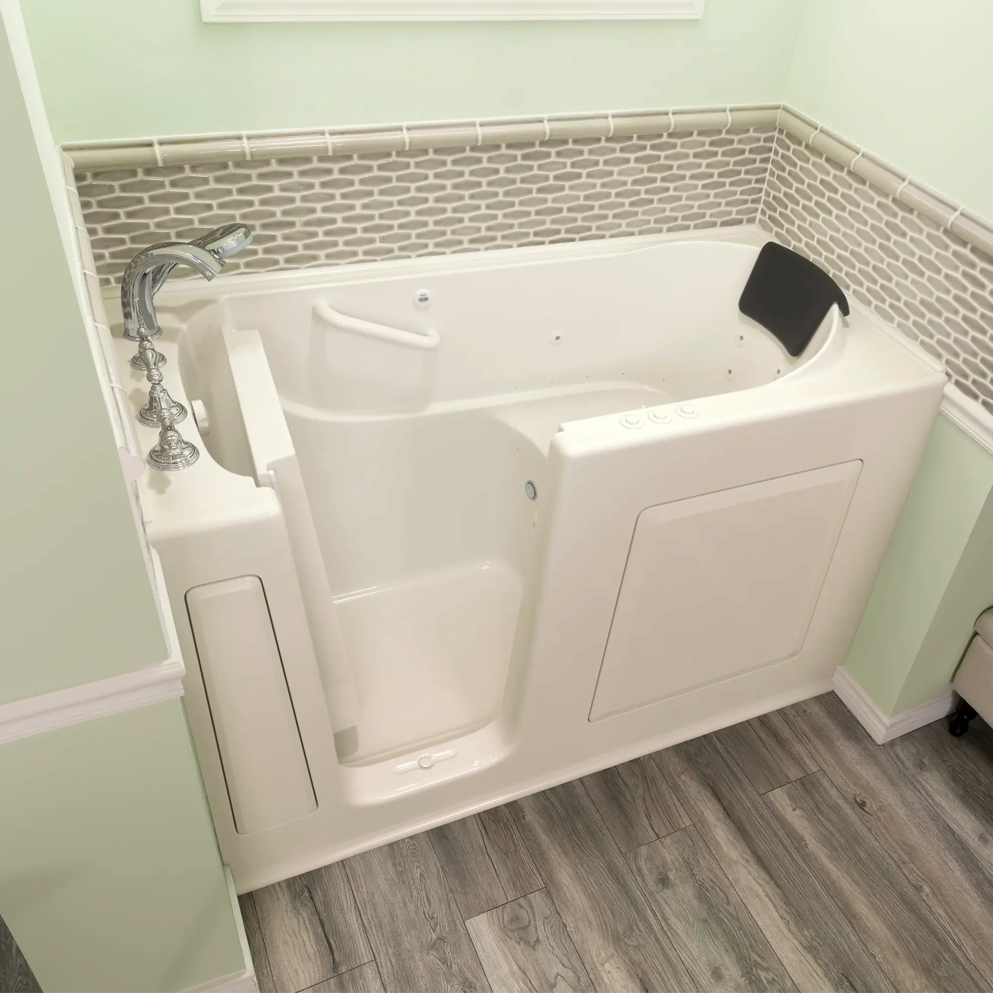 Gelcoat Premium Series 30 x 60 -Inch Walk-in Tub With Combination Air Spa and Whirlpool Systems - Left-Hand Drain With Faucet - Image 5