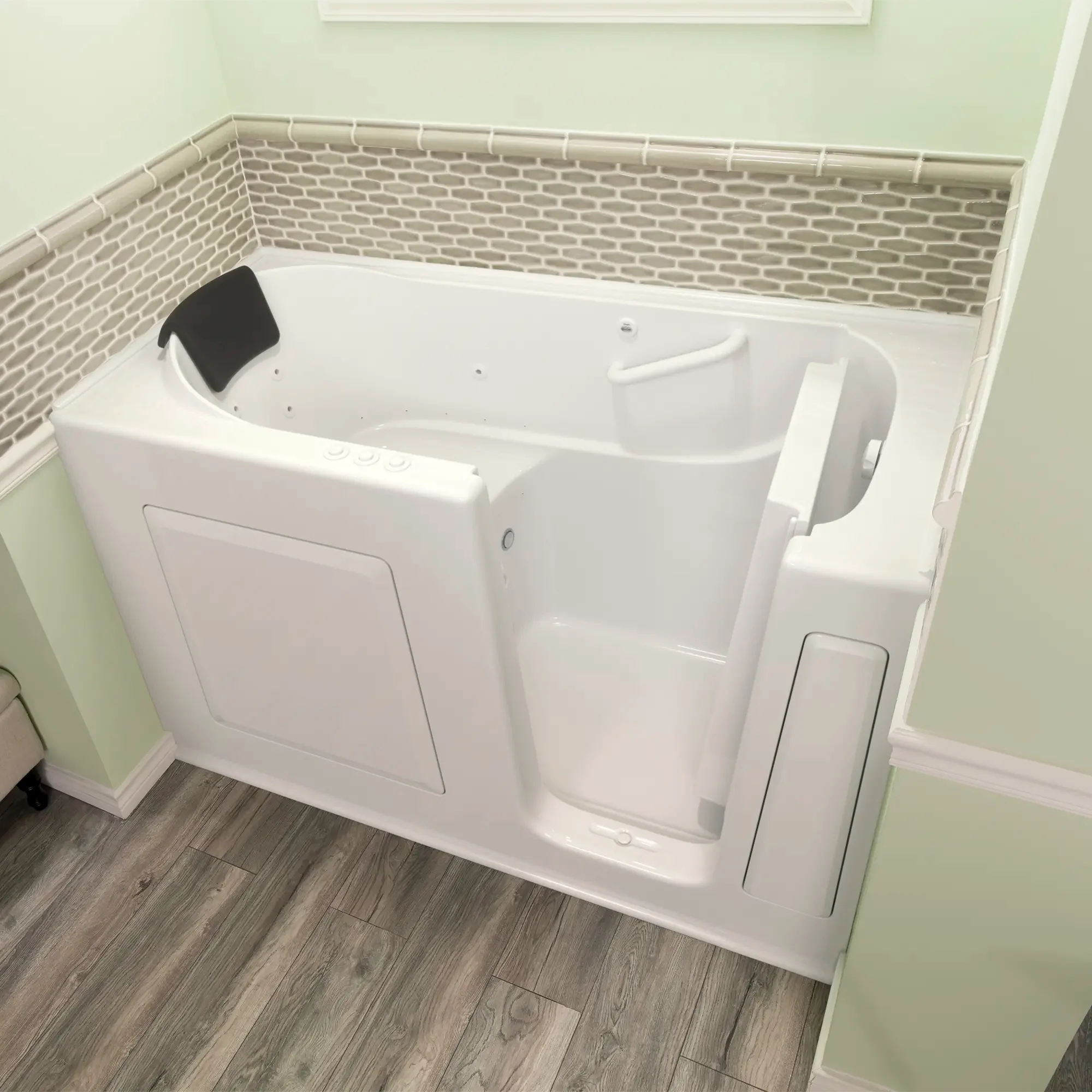 Gelcoat Premium Series 30 x 60 -Inch Walk-in Tub With Combination Air Spa and Whirlpool Systems - Right-Hand Drain - Image 4