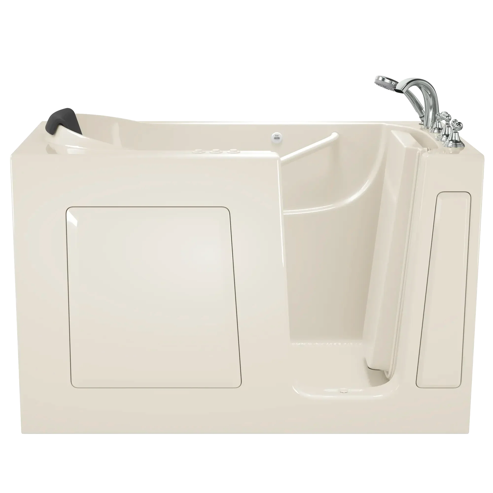Gelcoat Premium Series 30 x 60 -Inch Walk-in Tub With Combination Air Spa and Whirlpool Systems - Right-Hand Drain With Faucet