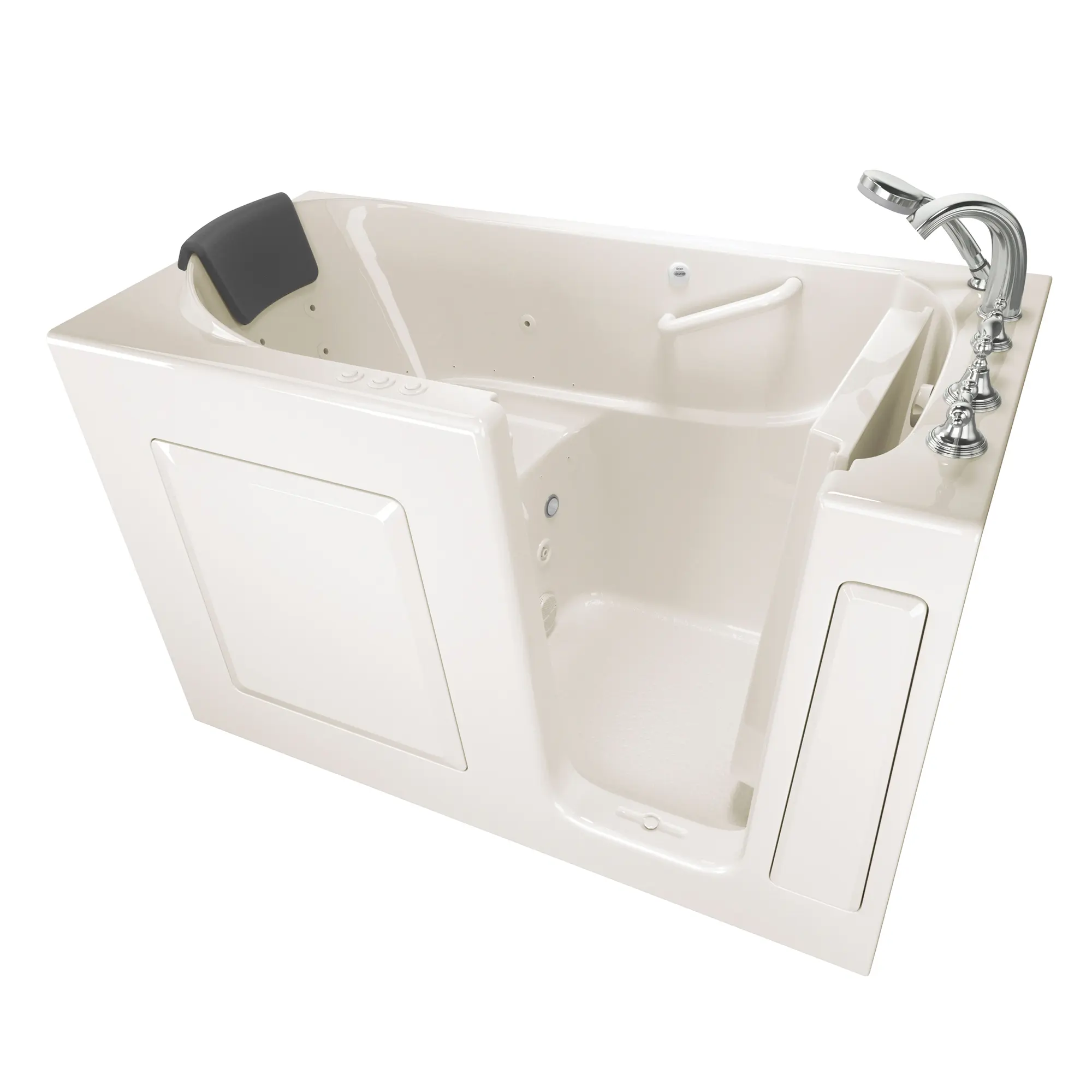 Gelcoat Premium Series 30 x 60 -Inch Walk-in Tub With Combination Air Spa and Whirlpool Systems - Right-Hand Drain With Faucet - Image 4