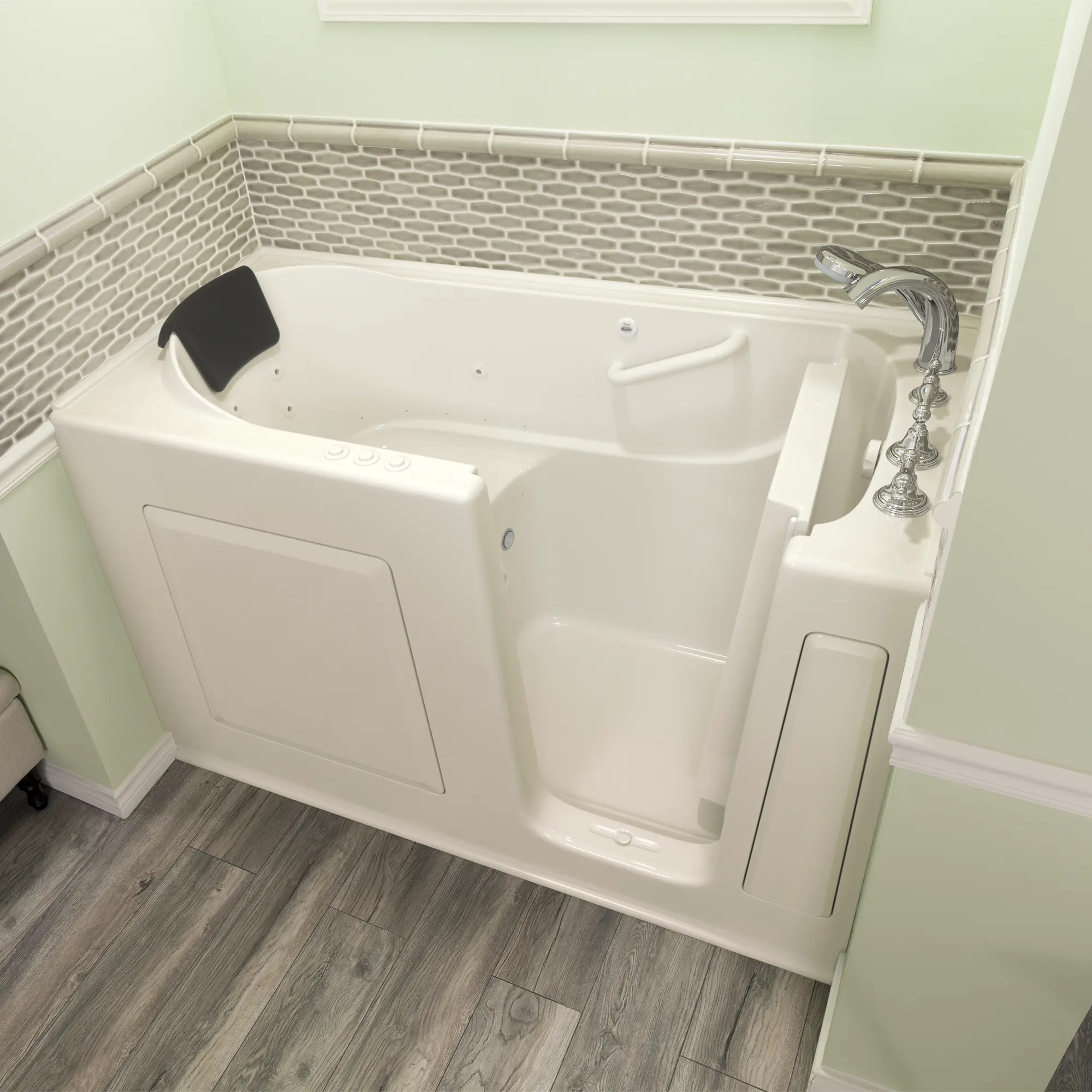 Gelcoat Premium Series 30 x 60 -Inch Walk-in Tub With Combination Air Spa and Whirlpool Systems - Right-Hand Drain With Faucet - Image 5