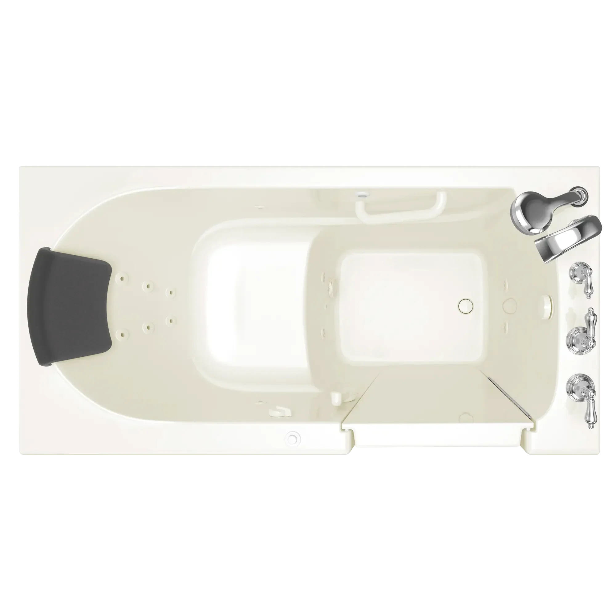 Gelcoat Premium Series 30 x 60 -Inch Walk-in Tub With Whirlpool System - Right-Hand Drain With Faucet