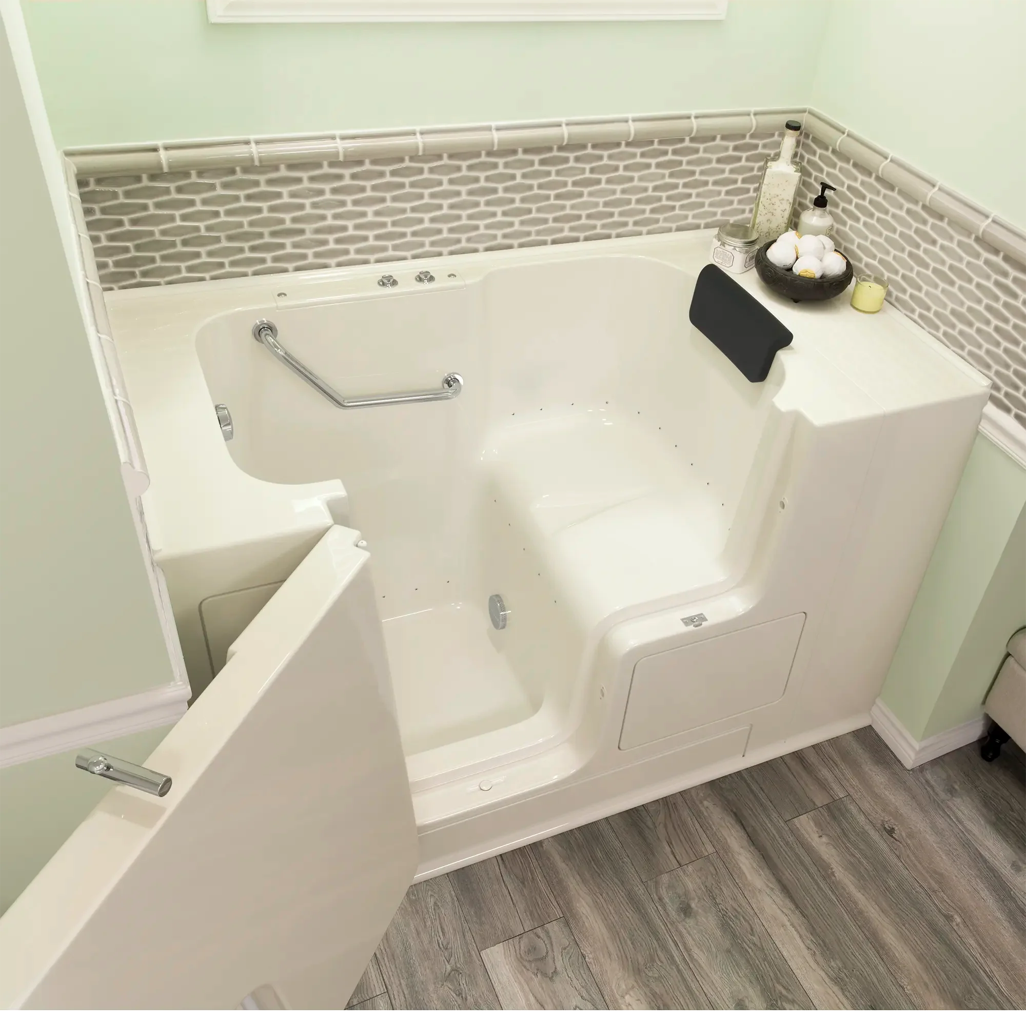 Gelcoat Premium Series 32 x 52 -Inch Walk-in Tub With Air Spa System - Left-Hand Drain - Image 6