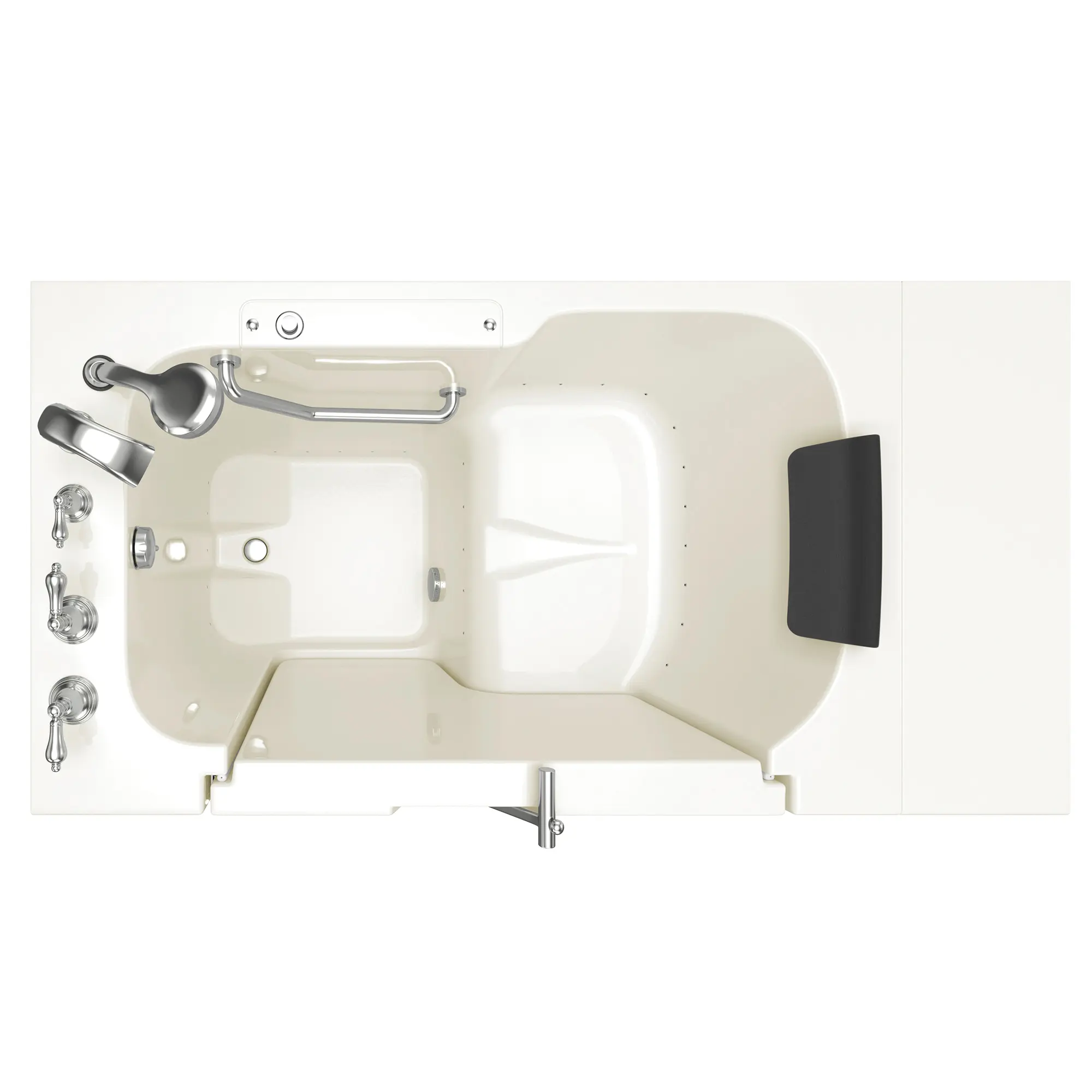 Gelcoat Premium Series 32 x 52 -Inch Walk-in Tub With Air Spa System - Left-Hand Drain With Faucet