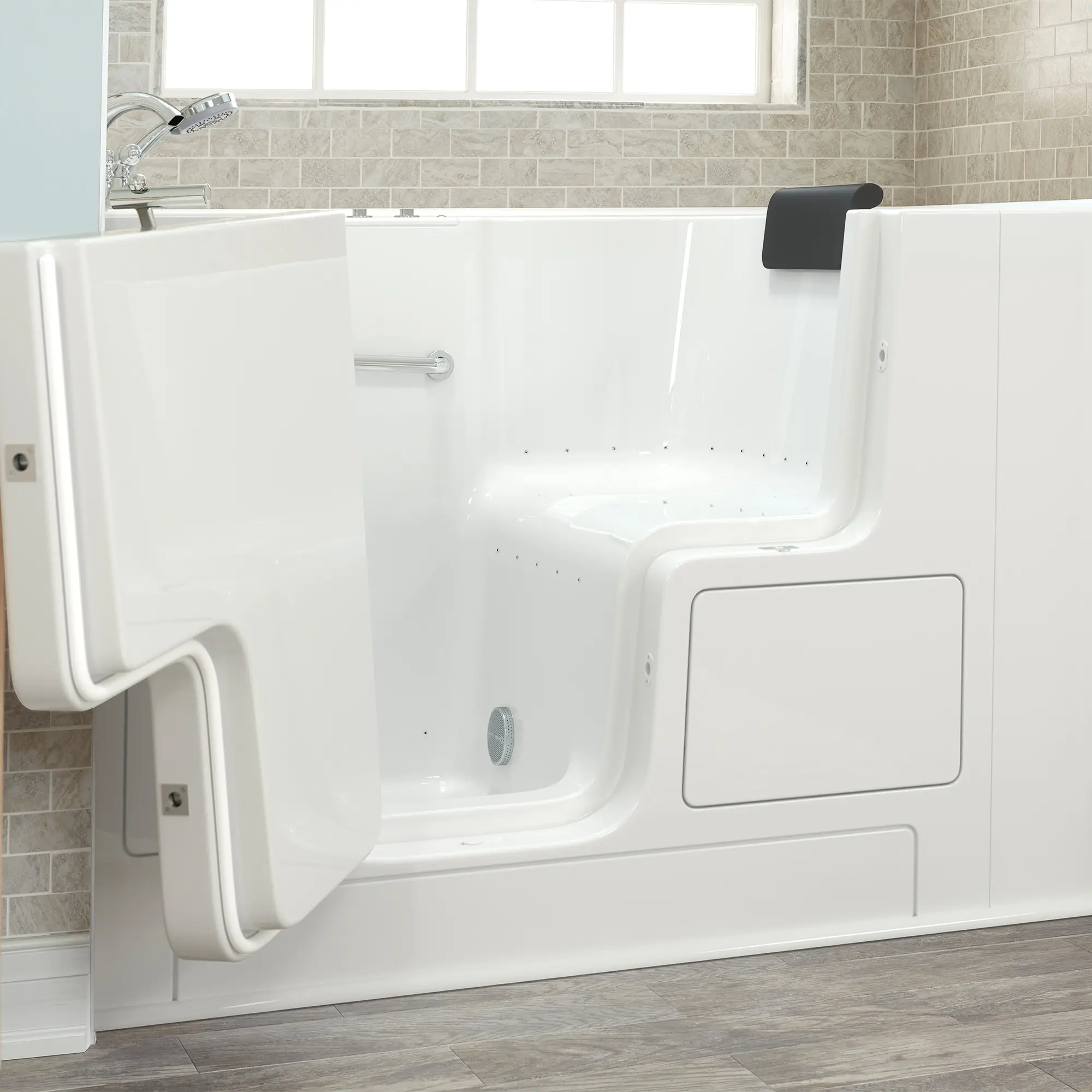 Gelcoat Premium Series 32 x 52 -Inch Walk-in Tub With Air Spa System - Left-Hand Drain With Faucet - Image 10
