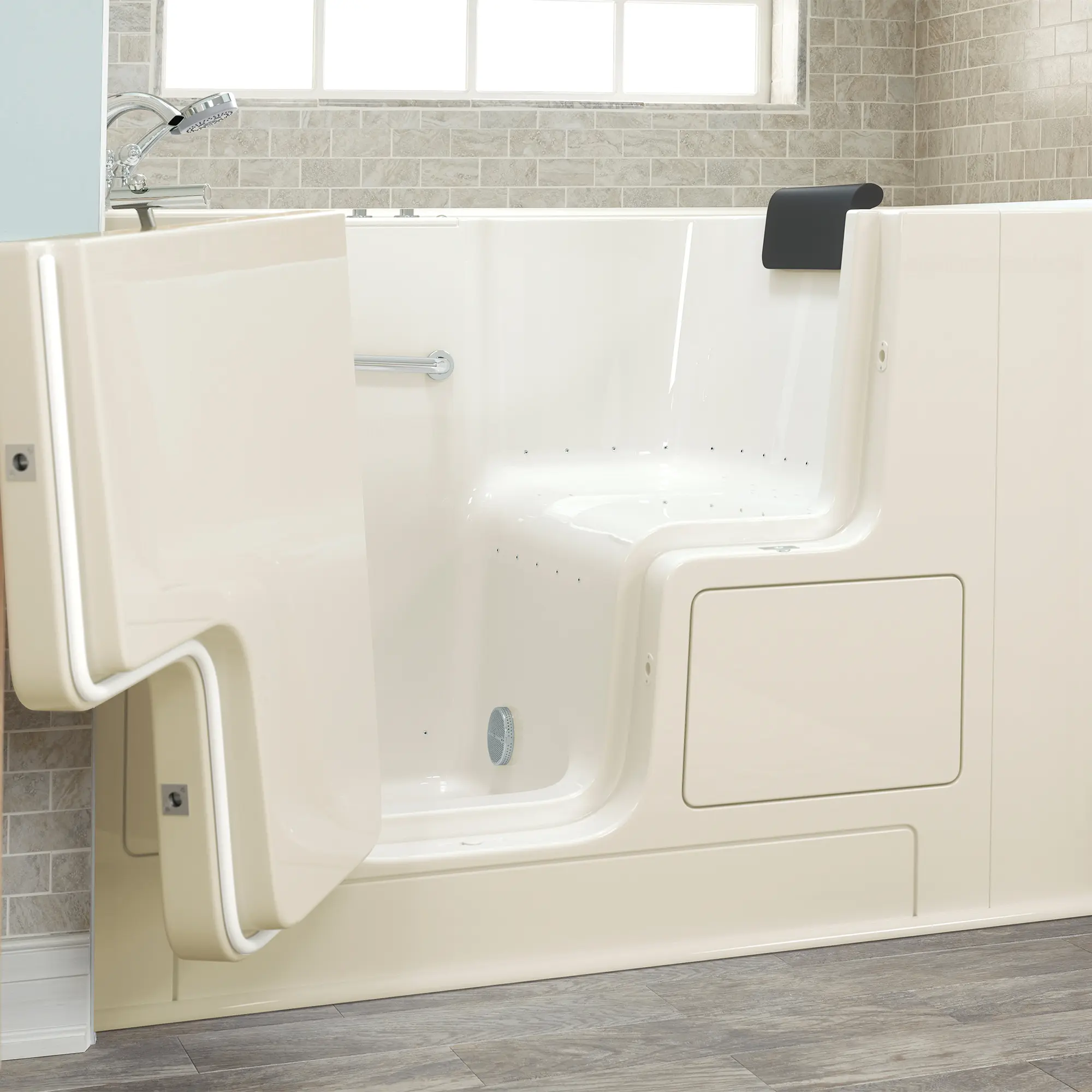 Gelcoat Premium Series 32 x 52 -Inch Walk-in Tub With Air Spa System - Left-Hand Drain With Faucet - Image 15
