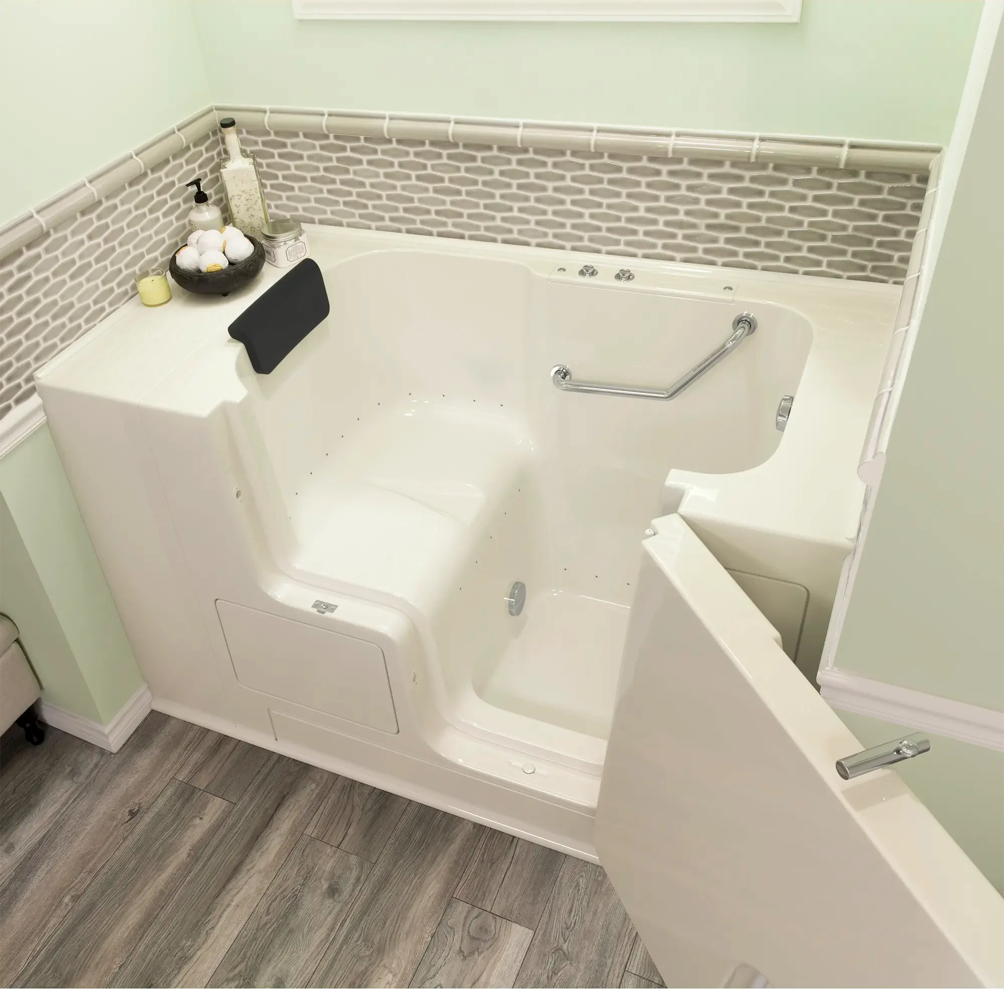 Gelcoat Premium Series 32 x 52 -Inch Walk-in Tub With Air Spa System - Right-Hand Drain - Image 10