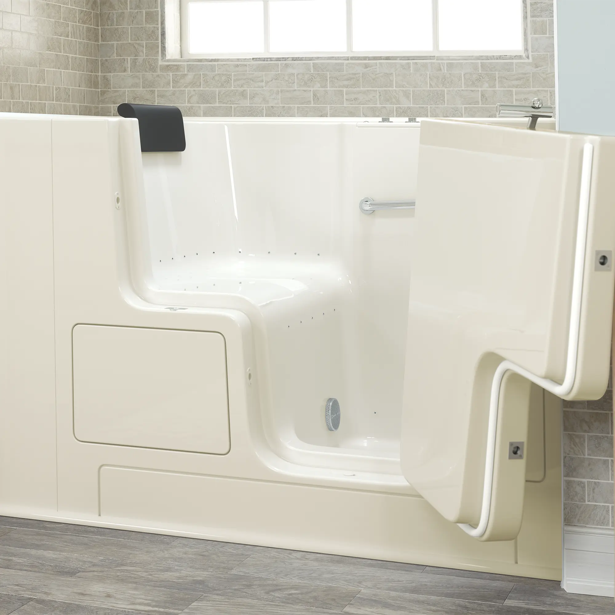 Gelcoat Premium Series 32 x 52 -Inch Walk-in Tub With Air Spa System - Right-Hand Drain - Image 11