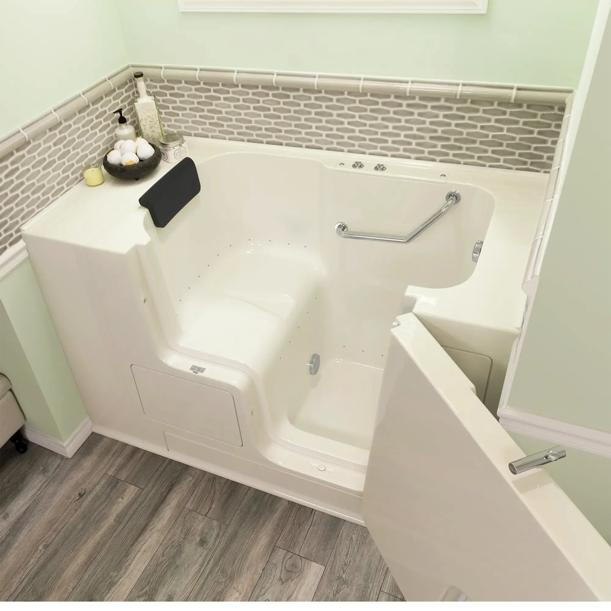Gelcoat Premium Series 32 x 52 -Inch Walk-in Tub With Air Spa System - Right-Hand Drain - Image 14