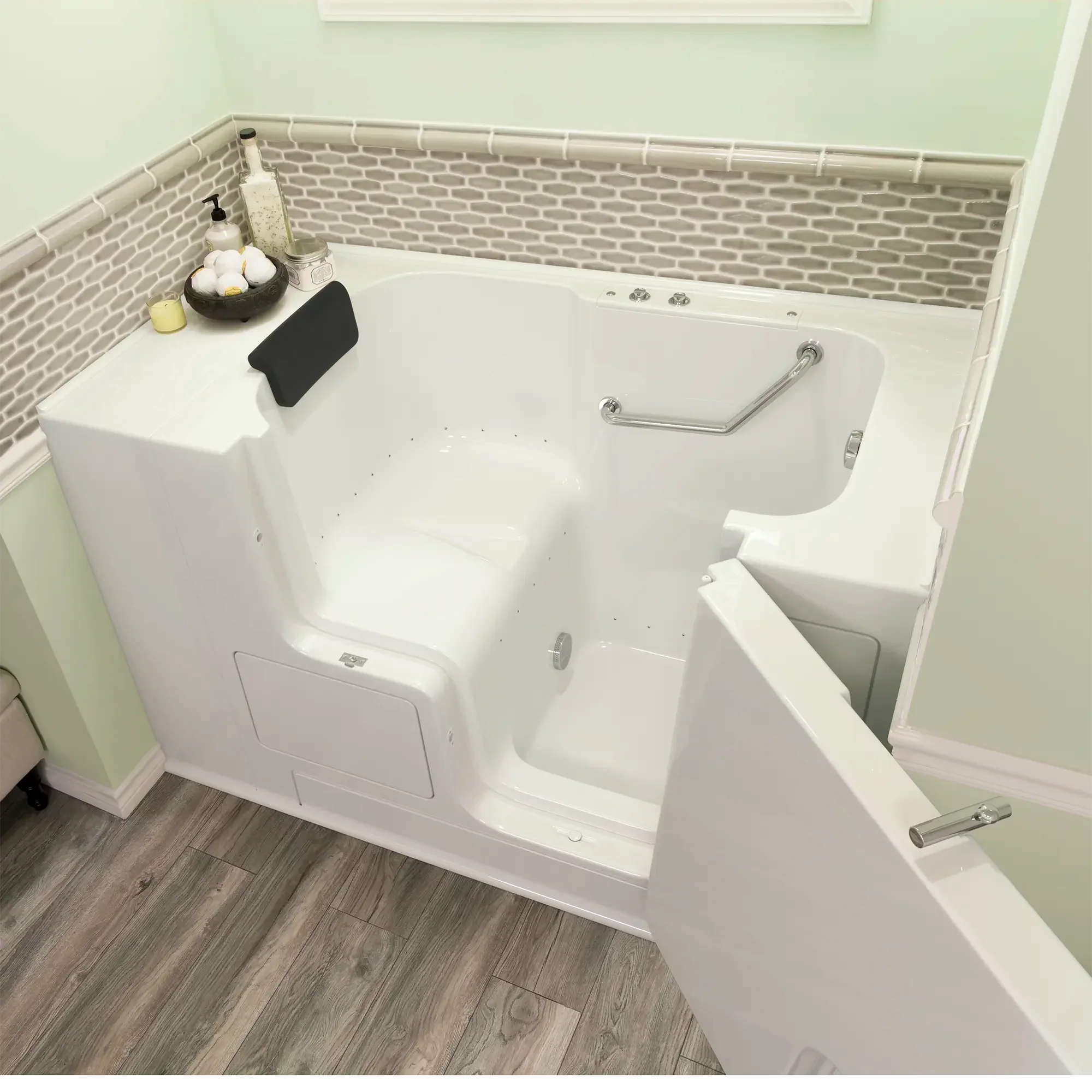 Gelcoat Premium Series 32 x 52 -Inch Walk-in Tub With Air Spa System - Right-Hand Drain - Image 19