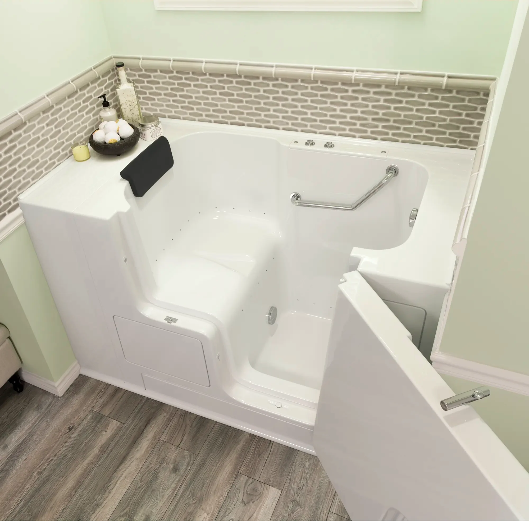 Gelcoat Premium Series 32 x 52 -Inch Walk-in Tub With Air Spa System - Right-Hand Drain - Image 5
