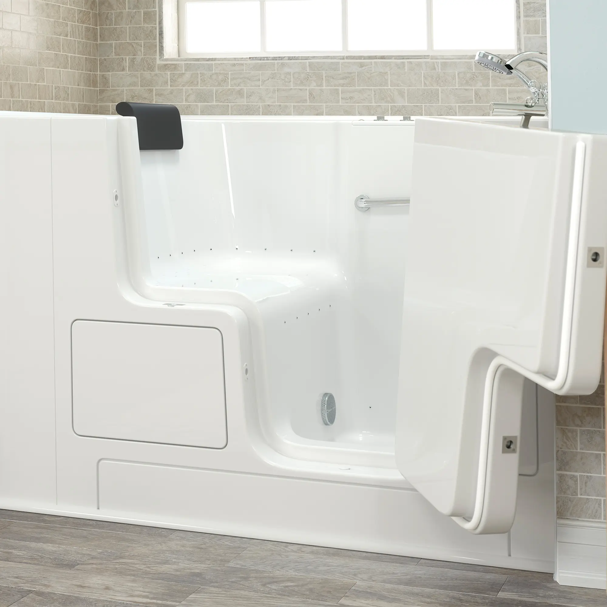 Gelcoat Premium Series 32 x 52 -Inch Walk-in Tub With Air Spa System - Right-Hand Drain With Faucet - Image 20