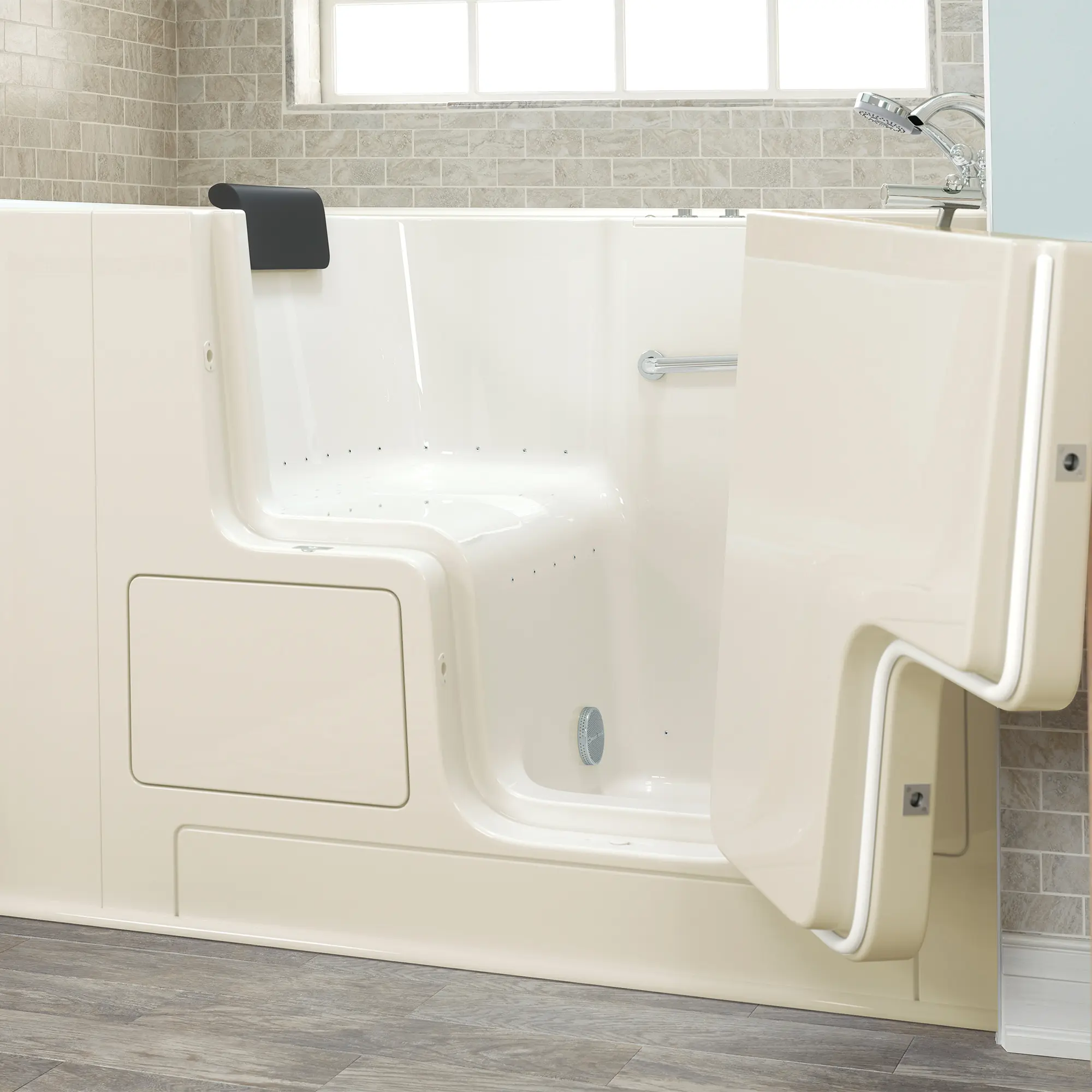 Gelcoat Premium Series 32 x 52 -Inch Walk-in Tub With Air Spa System - Right-Hand Drain With Faucet - Image 5