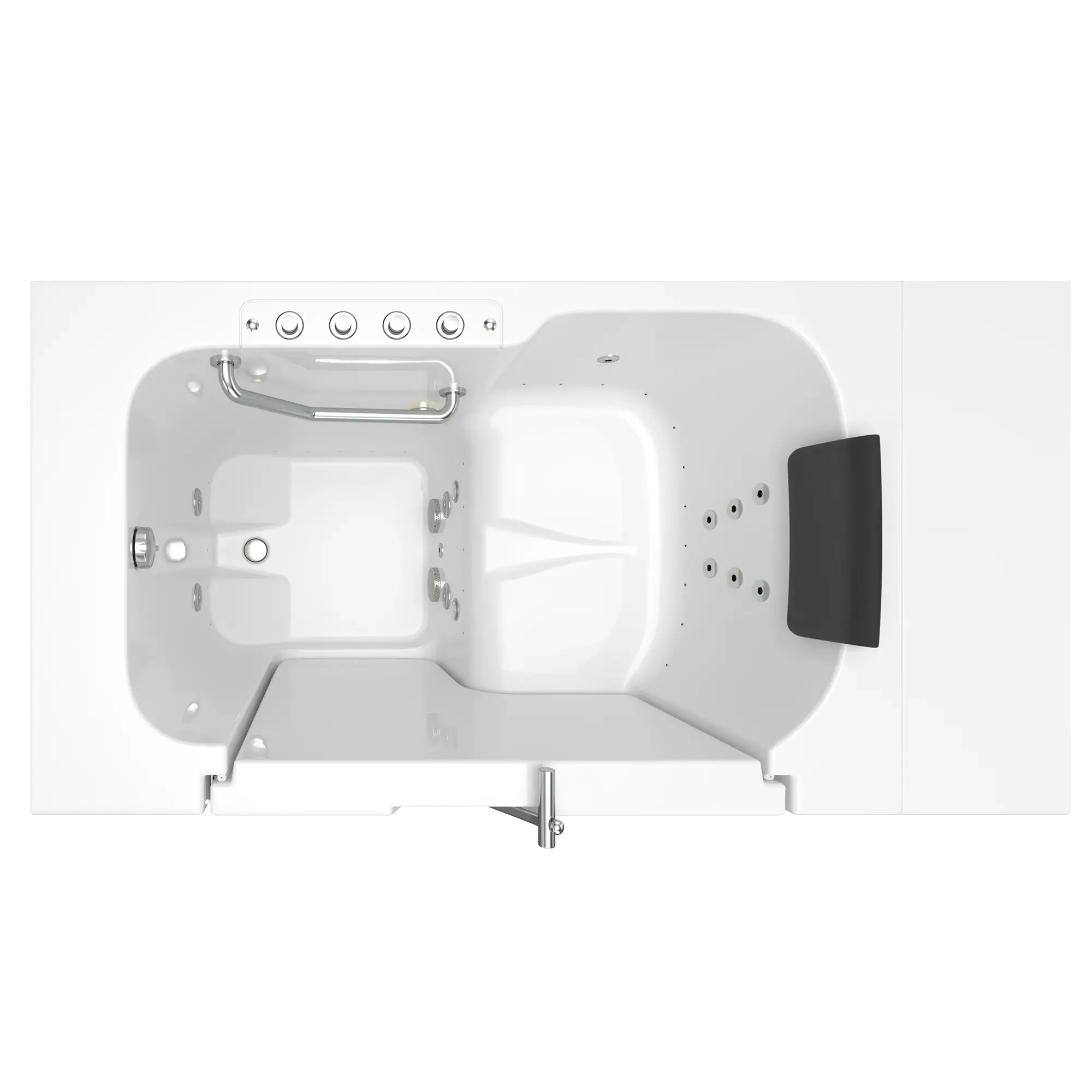 Gelcoat Premium Series 32 x 52 -Inch Walk-in Tub With Combination Air Spa and Whirlpool Systems - Left-Hand Drain - Image 4