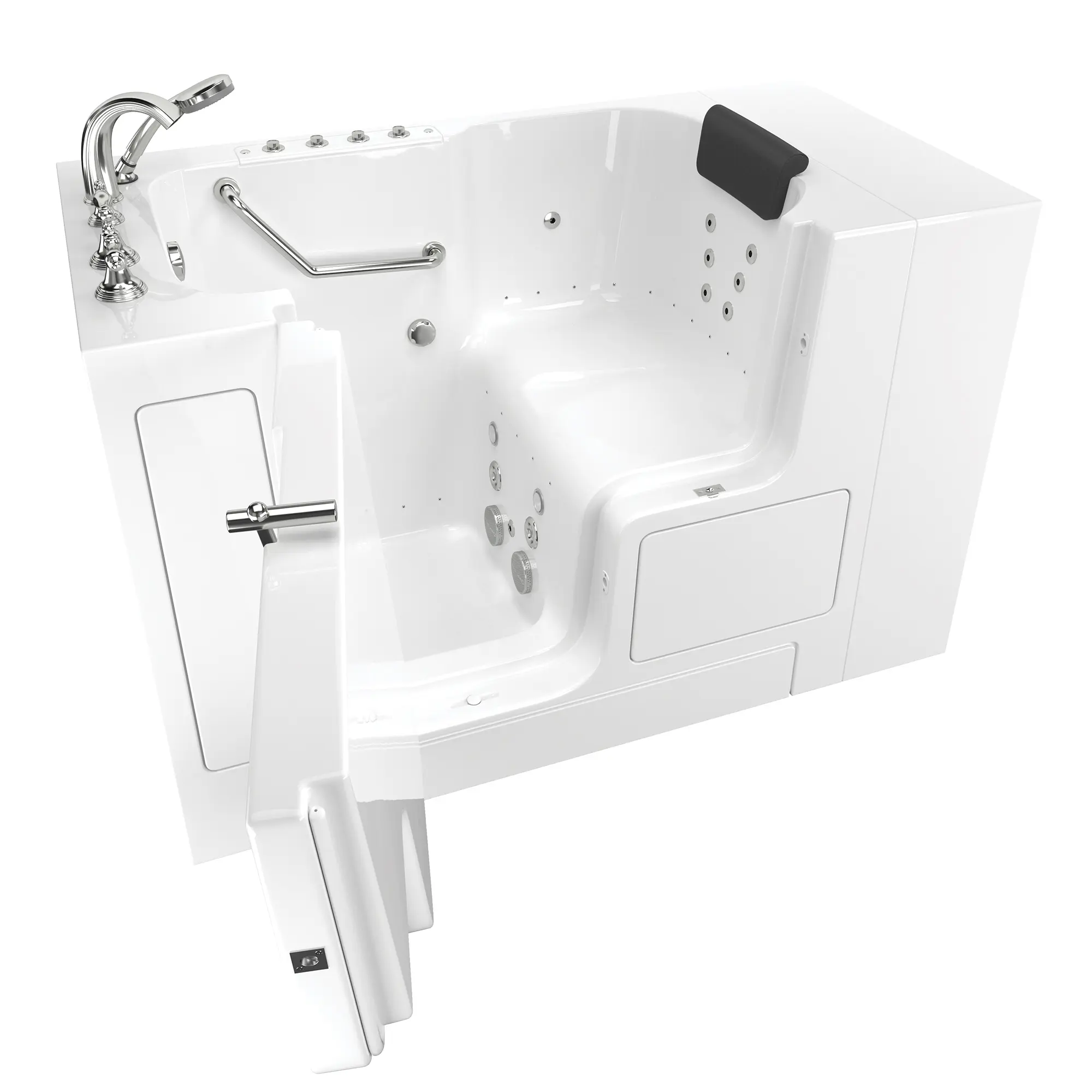 Gelcoat Premium Series 32 x 52 -Inch Walk-in Tub With Combination Air Spa and Whirlpool Systems - Left-Hand Drain With Faucet - Image 13