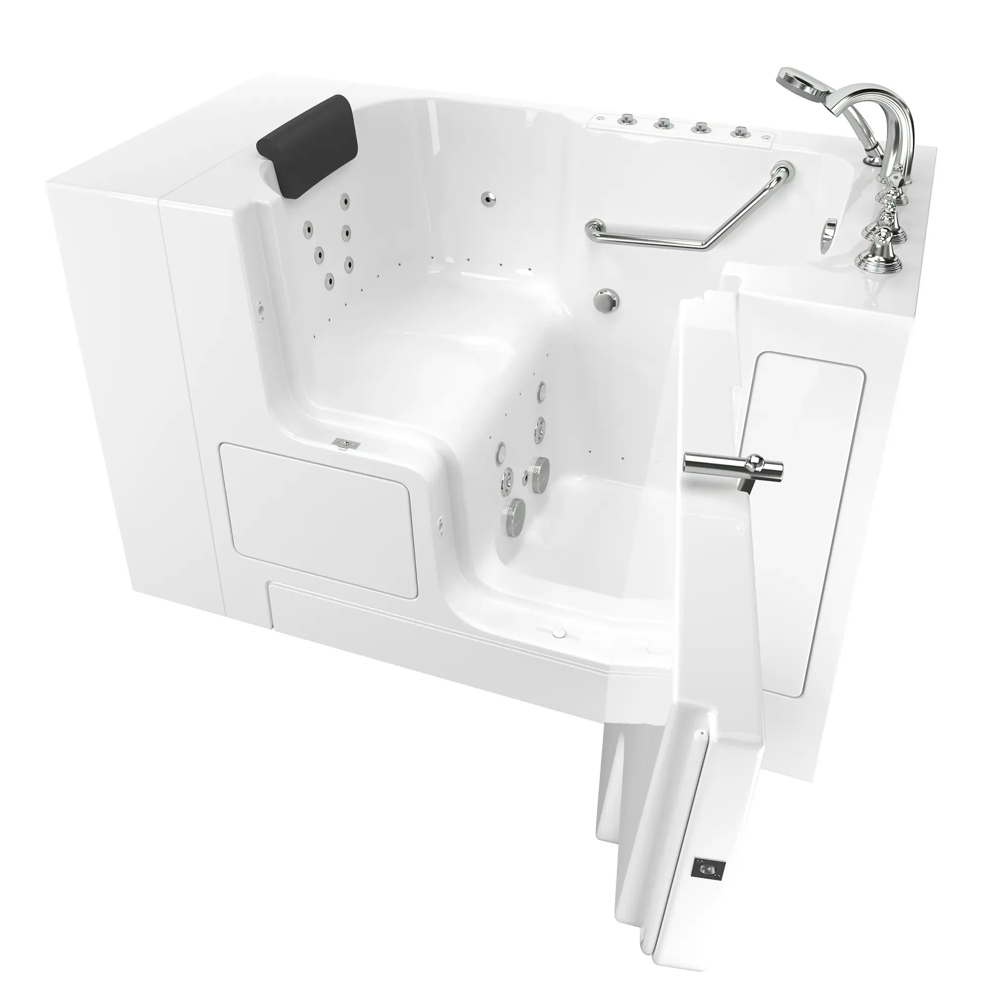 Gelcoat Premium Series 32 x 52 -Inch Walk-in Tub With Combination Air Spa and Whirlpool Systems - Right-Hand Drain With Faucet - Image 13