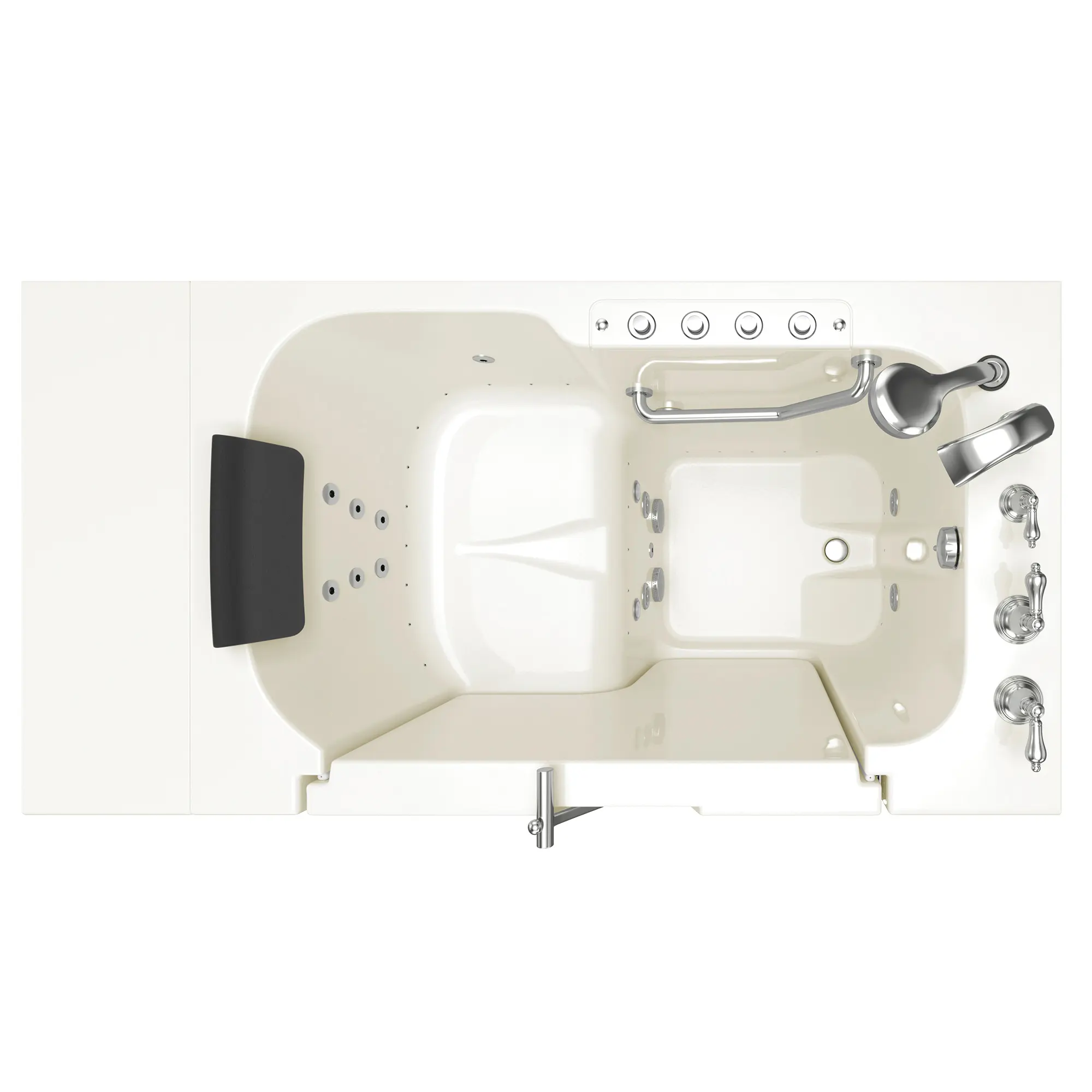Gelcoat Premium Series 32 x 52 -Inch Walk-in Tub With Combination Air Spa and Whirlpool Systems - Right-Hand Drain With Faucet - Image 14