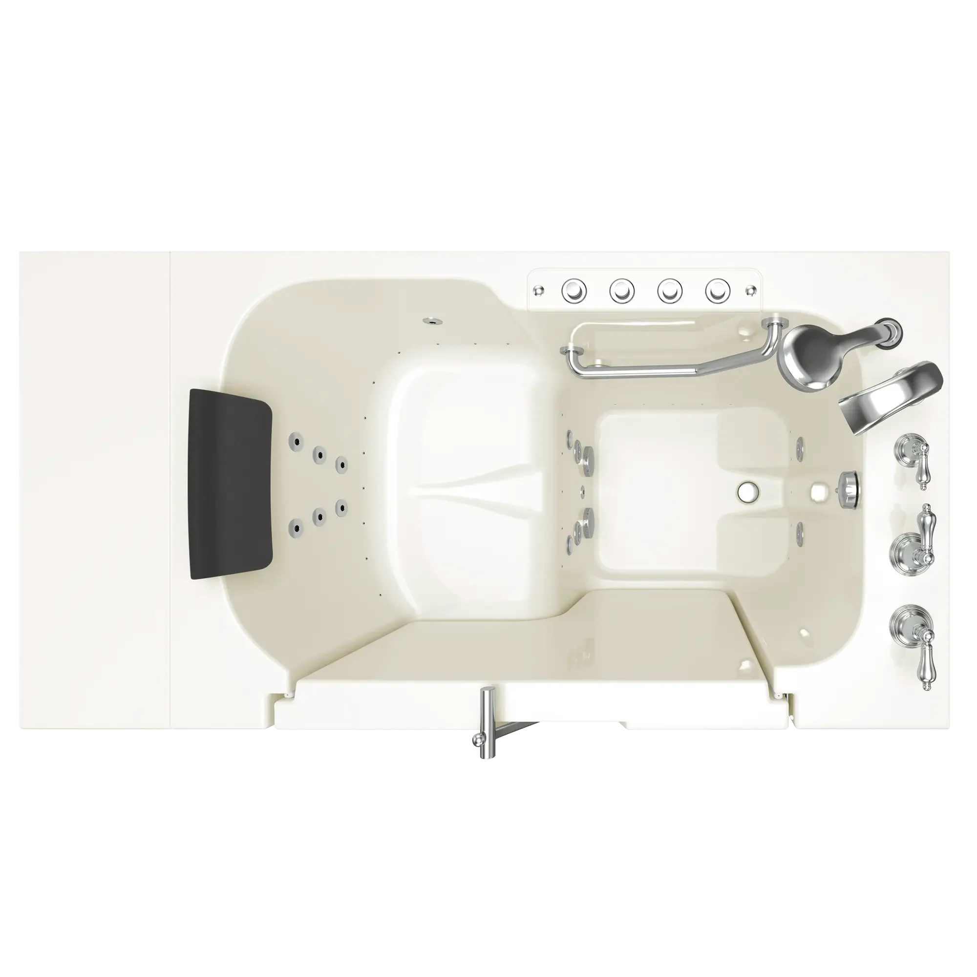 Gelcoat Premium Series 32 x 52 -Inch Walk-in Tub With Combination Air Spa and Whirlpool Systems - Right-Hand Drain With Faucet - Image 18
