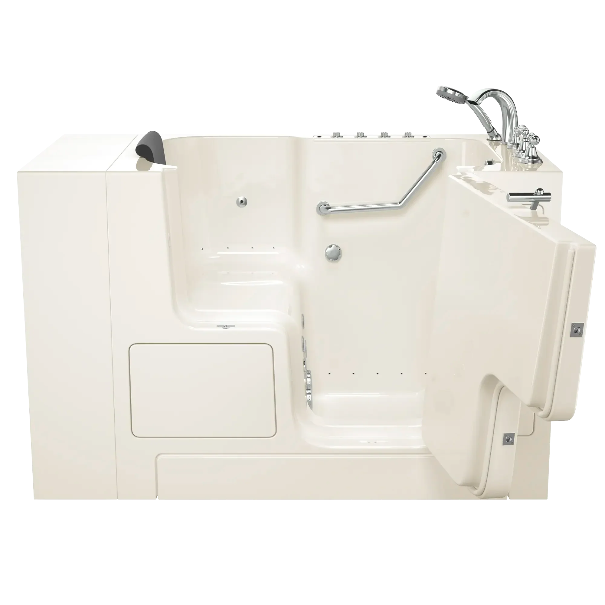 Gelcoat Premium Series 32 x 52 -Inch Walk-in Tub With Combination Air Spa and Whirlpool Systems - Right-Hand Drain With Faucet - Image 24