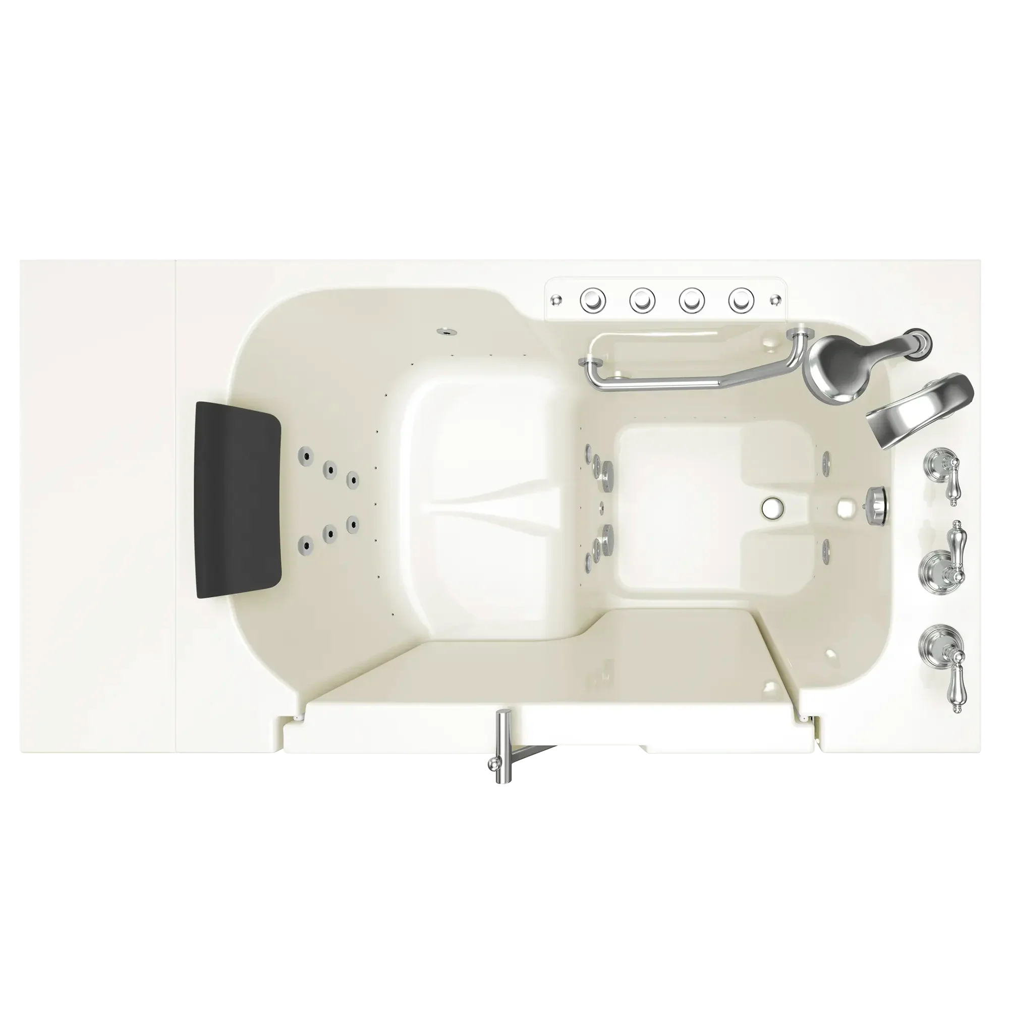 Gelcoat Premium Series 32 x 52 -Inch Walk-in Tub With Combination Air Spa and Whirlpool Systems - Right-Hand Drain With Faucet - Image 25