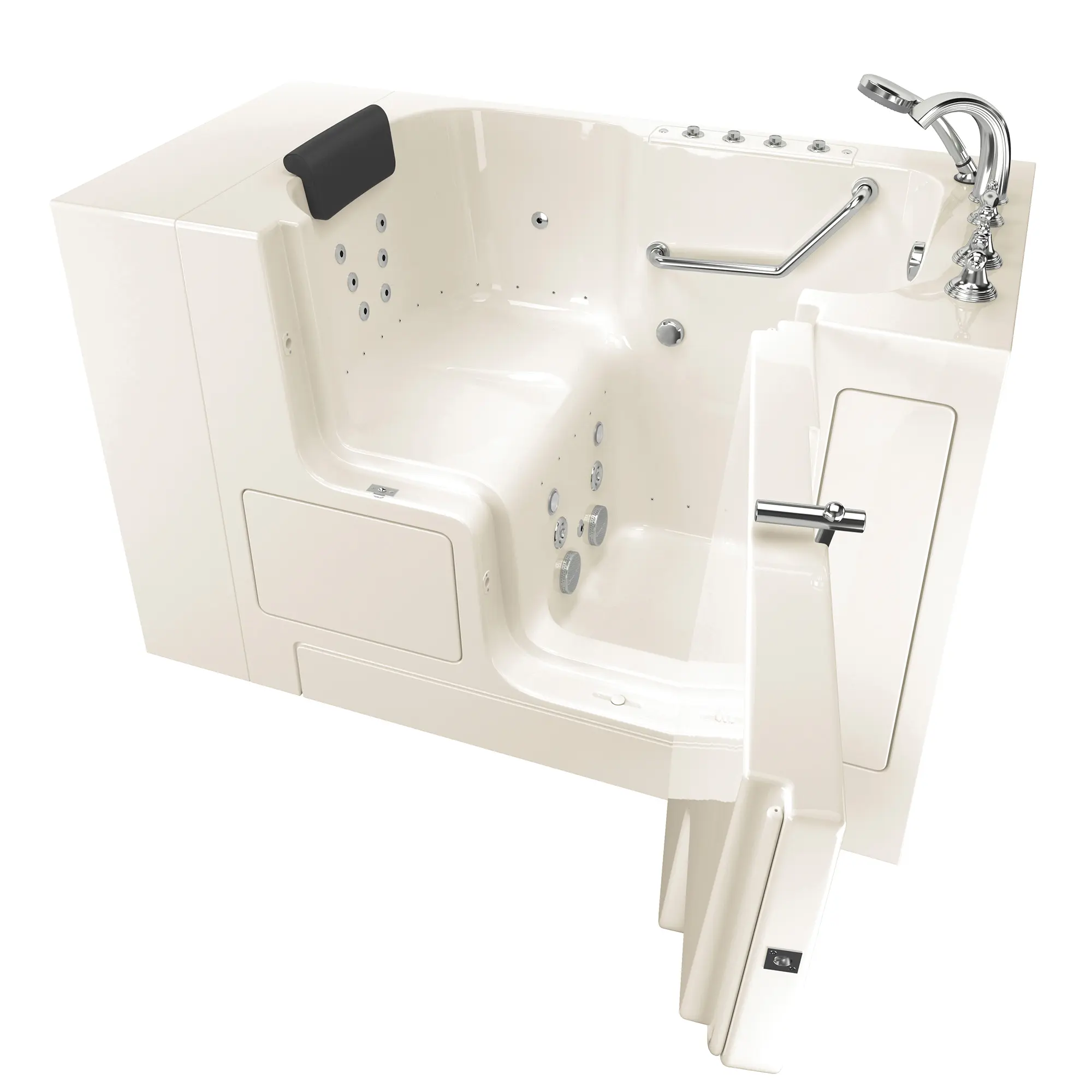 Gelcoat Premium Series 32 x 52 -Inch Walk-in Tub With Combination Air Spa and Whirlpool Systems - Right-Hand Drain With Faucet - Image 30