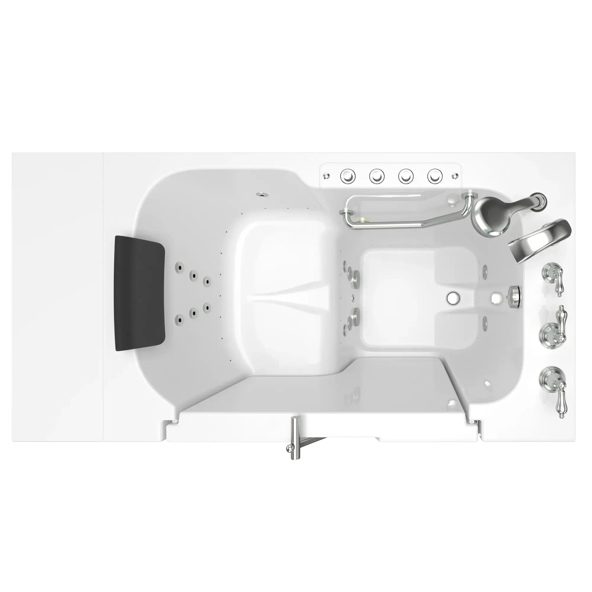 Gelcoat Premium Series 32 x 52 -Inch Walk-in Tub With Combination Air Spa and Whirlpool Systems - Right-Hand Drain With Faucet - Image 33