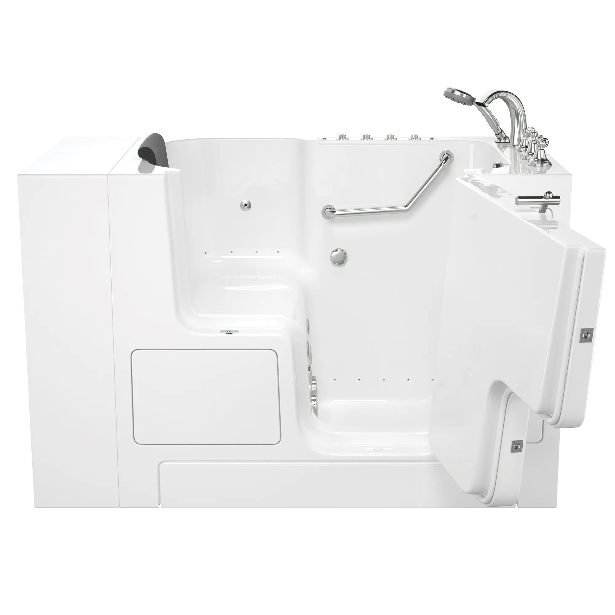 Gelcoat Premium Series 32 x 52 -Inch Walk-in Tub With Combination Air Spa and Whirlpool Systems - Right-Hand Drain With Faucet - Image 35