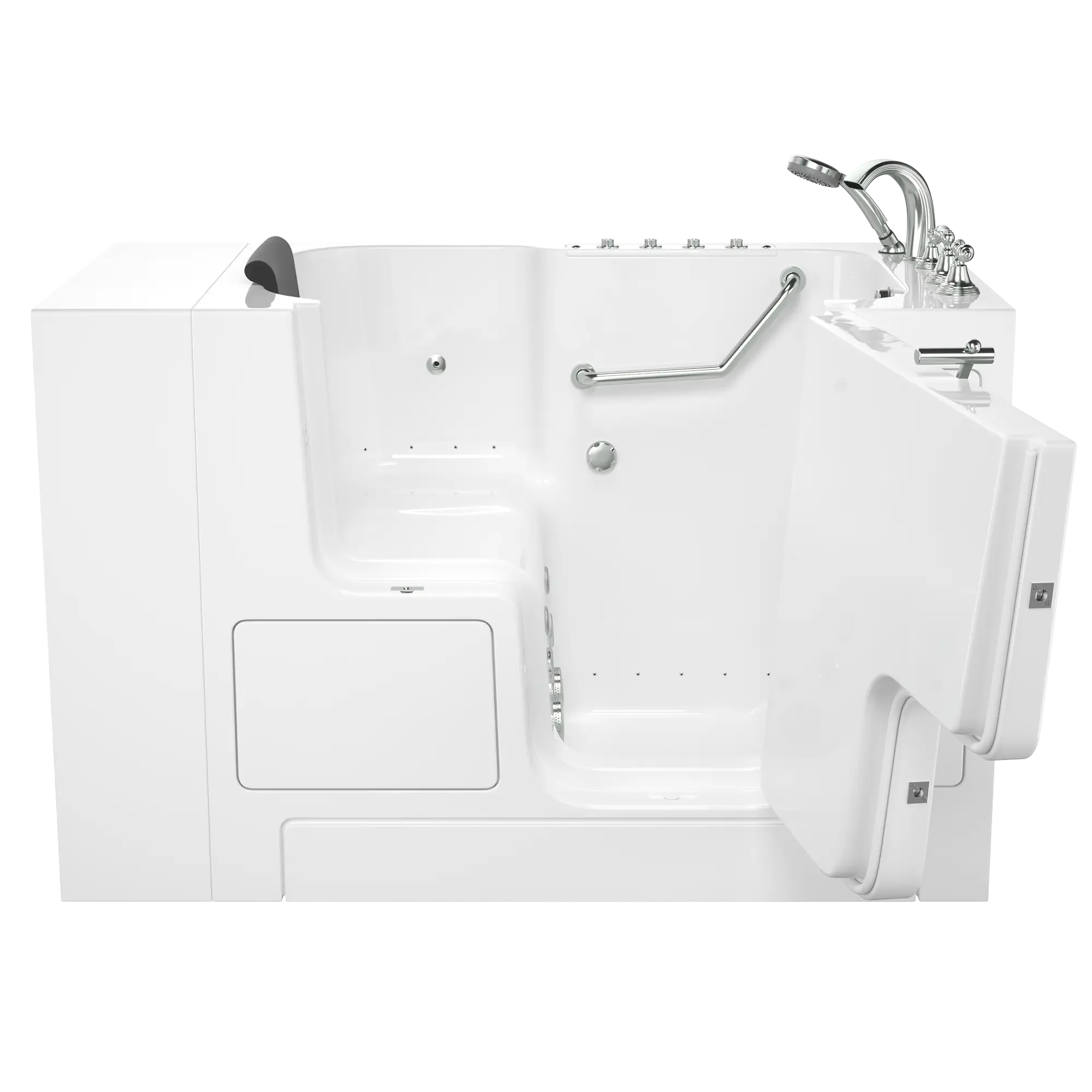 Gelcoat Premium Series 32 x 52 -Inch Walk-in Tub With Combination Air Spa and Whirlpool Systems - Right-Hand Drain With Faucet - Image 7