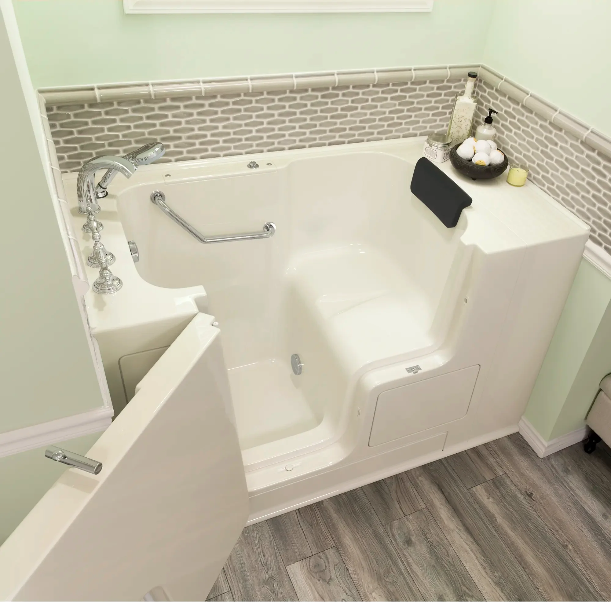 Gelcoat Premium Series 32 x 52 -Inch Walk-in Tub With Soaker System - Left-Hand Drain With Faucet - Image 16