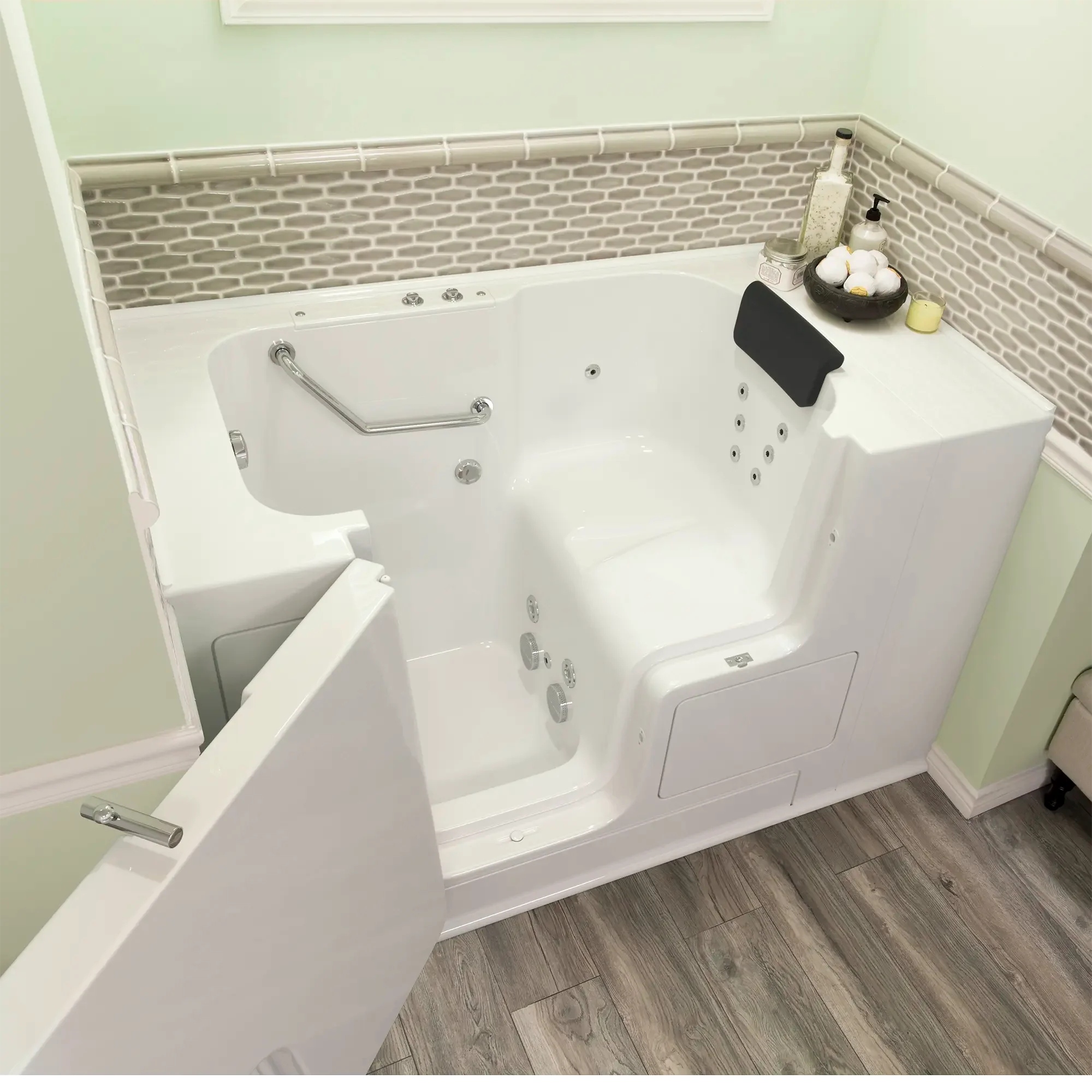 Gelcoat Premium Series 32 x 52 -Inch Walk-in Tub With Whirlpool System - Left-Hand Drain - Image 6