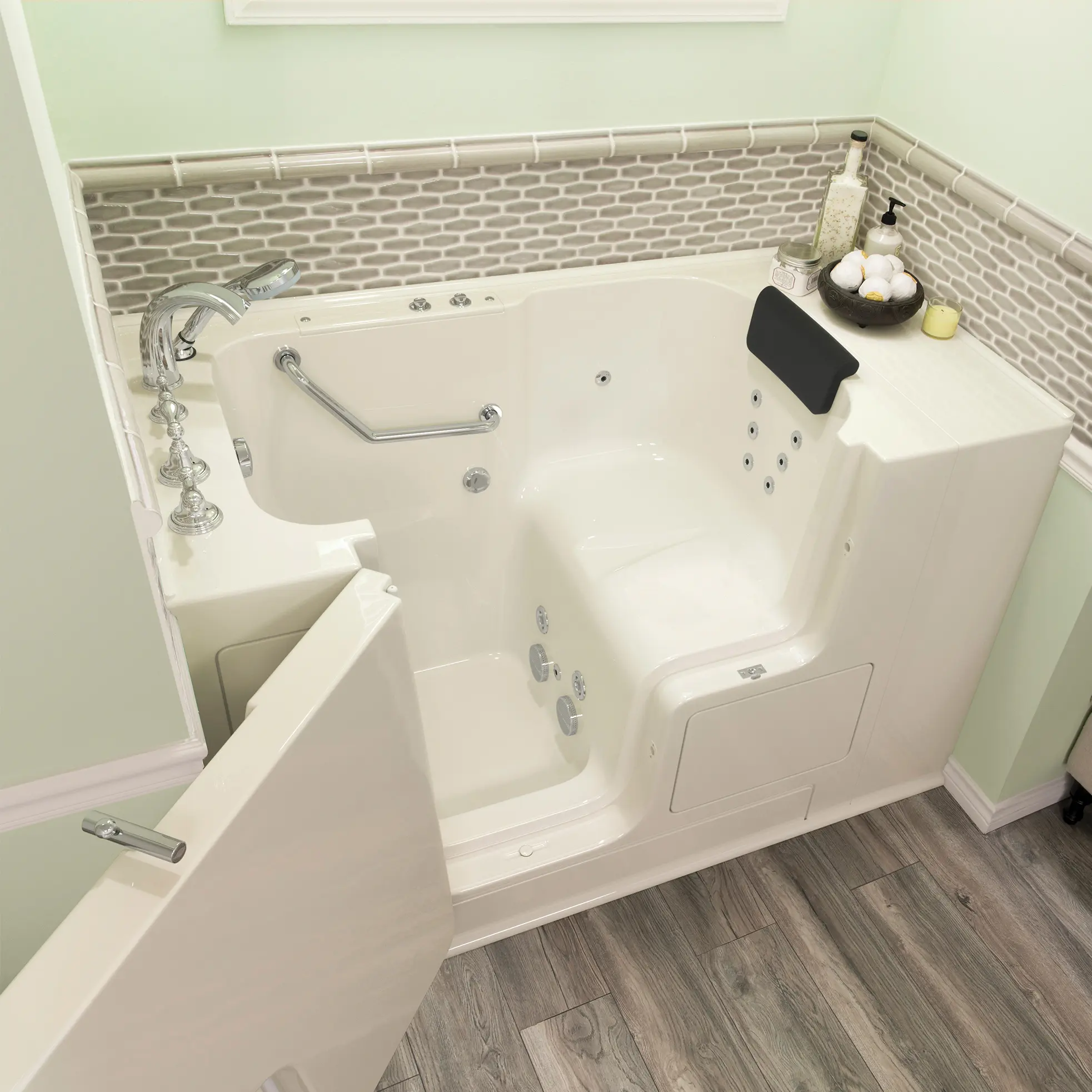 Gelcoat Premium Series 32 x 52 -Inch Walk-in Tub With Whirlpool System - Left-Hand Drain With Faucet - Image 15