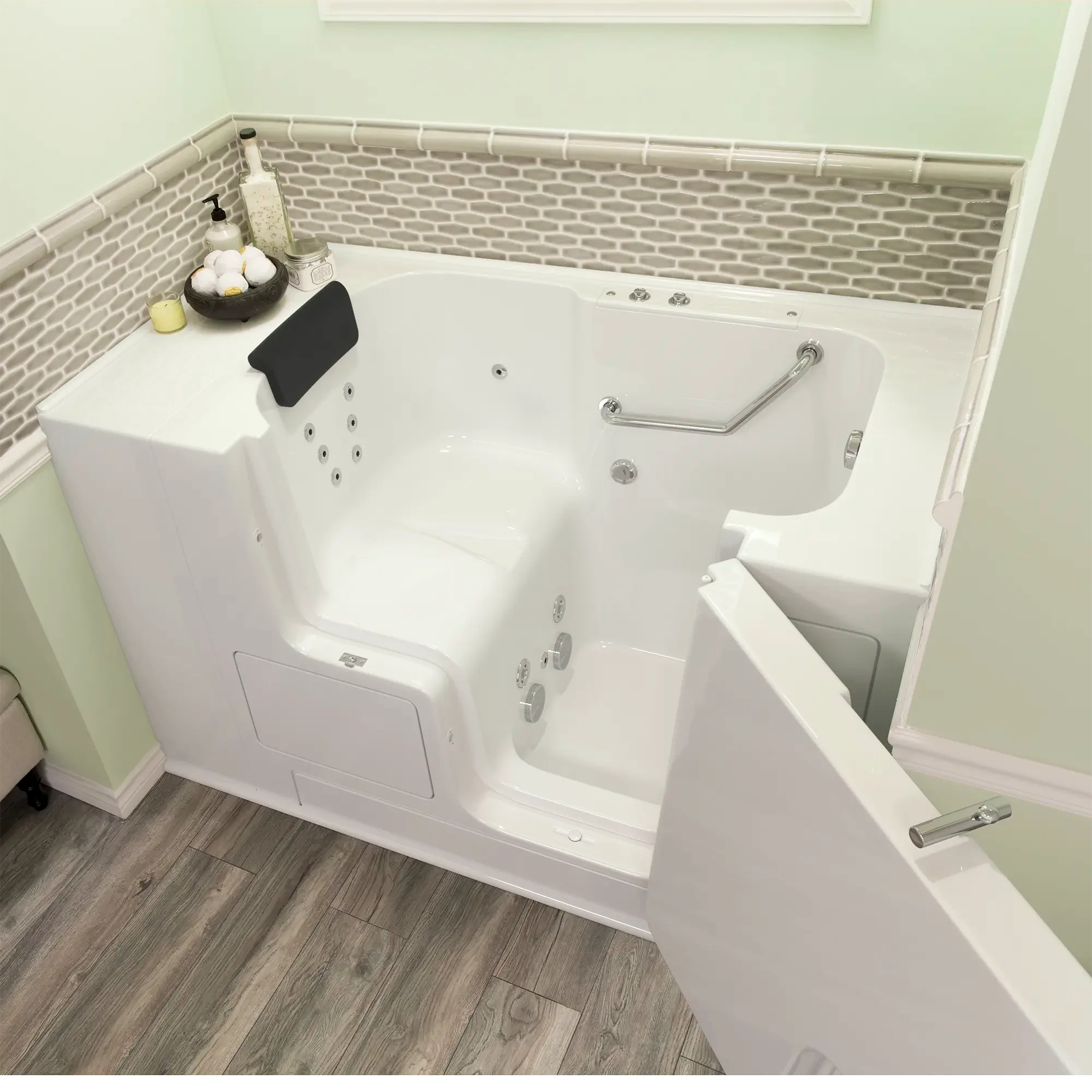 Gelcoat Premium Series 32 x 52 -Inch Walk-in Tub With Whirlpool System - Right-Hand Drain - Image 10