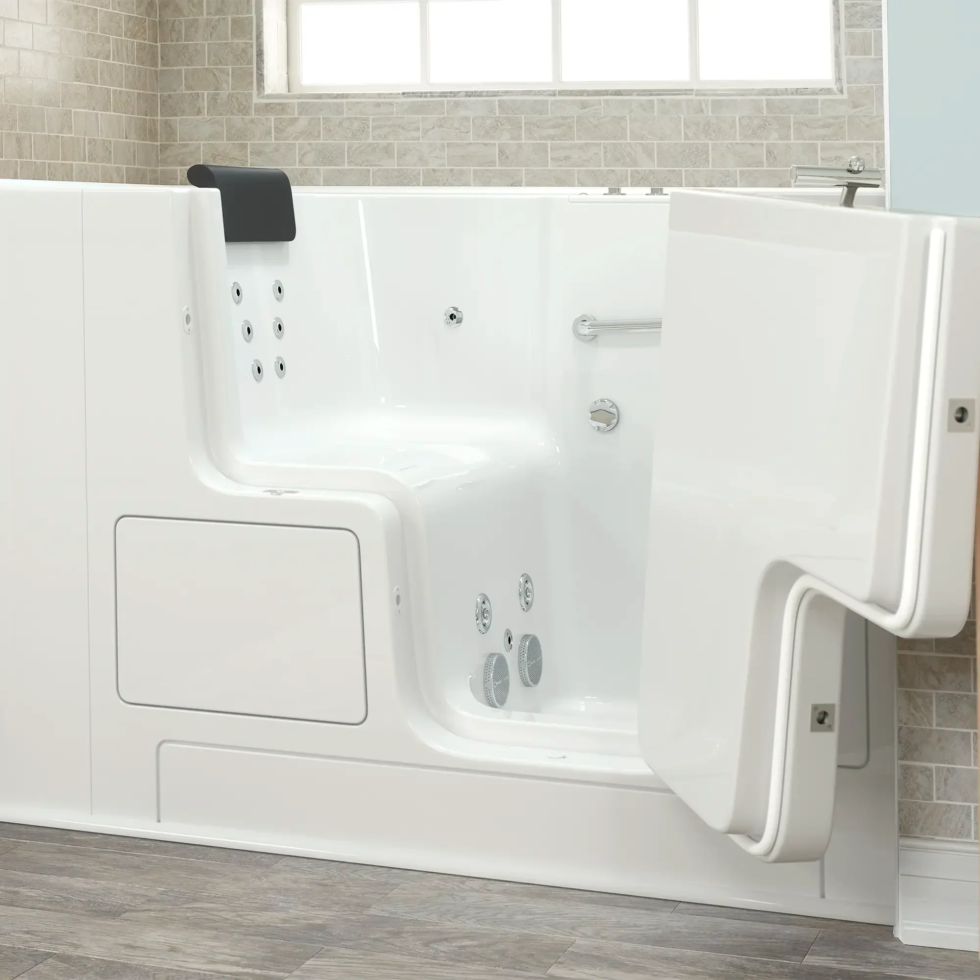 Gelcoat Premium Series 32 x 52 -Inch Walk-in Tub With Whirlpool System - Right-Hand Drain - Image 20