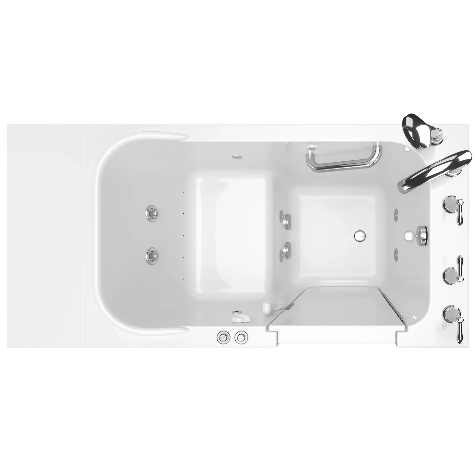 Gelcoat Value Series 28x48-Inch Walk-in Bathtub with Combination Air Spa and Whirlpool System  Right Hand Door and Drain - Image 3