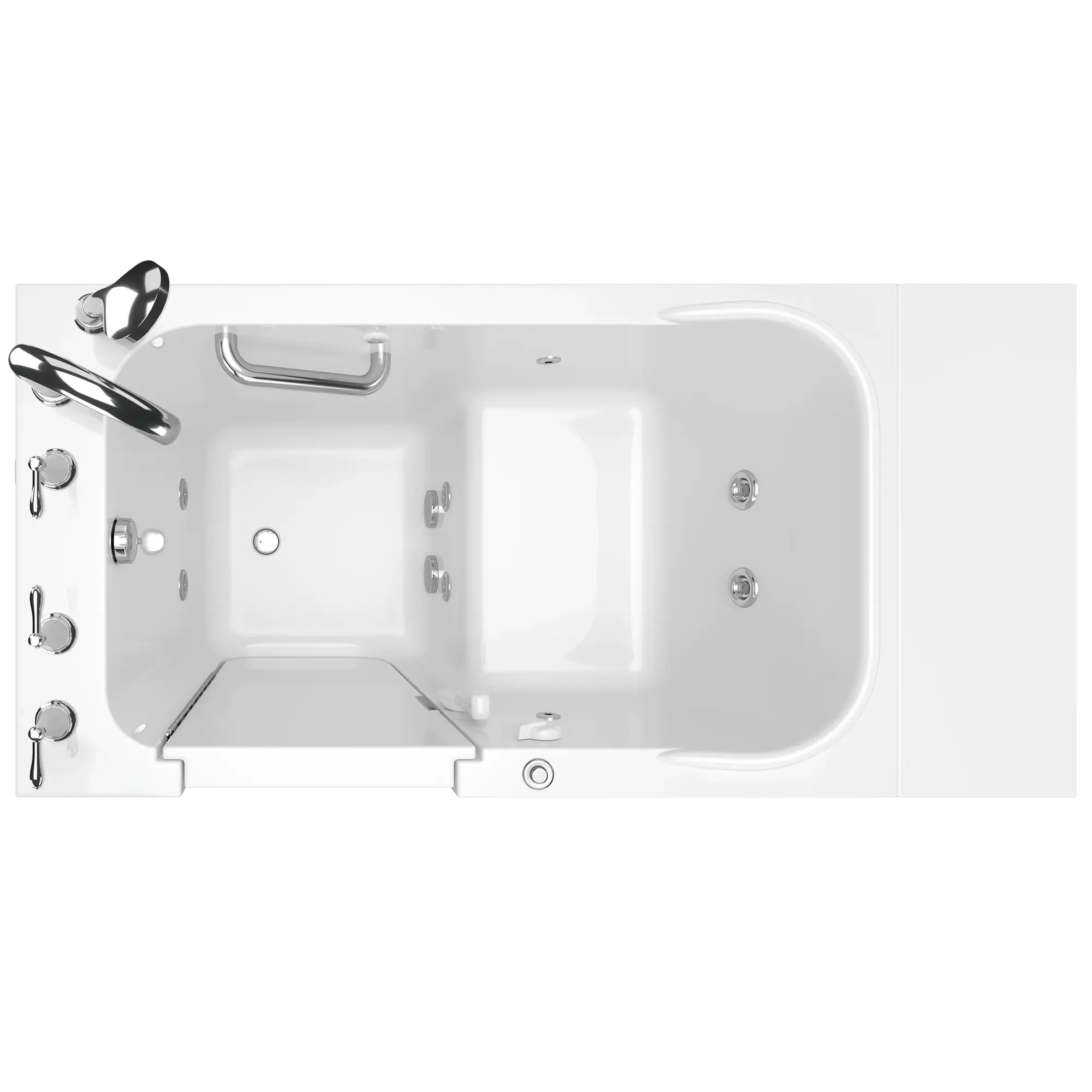 Gelcoat Value Series 28x48-inch Walk-in Bathtub with Whirlpool System Left Hand Door and Drain - Image 2