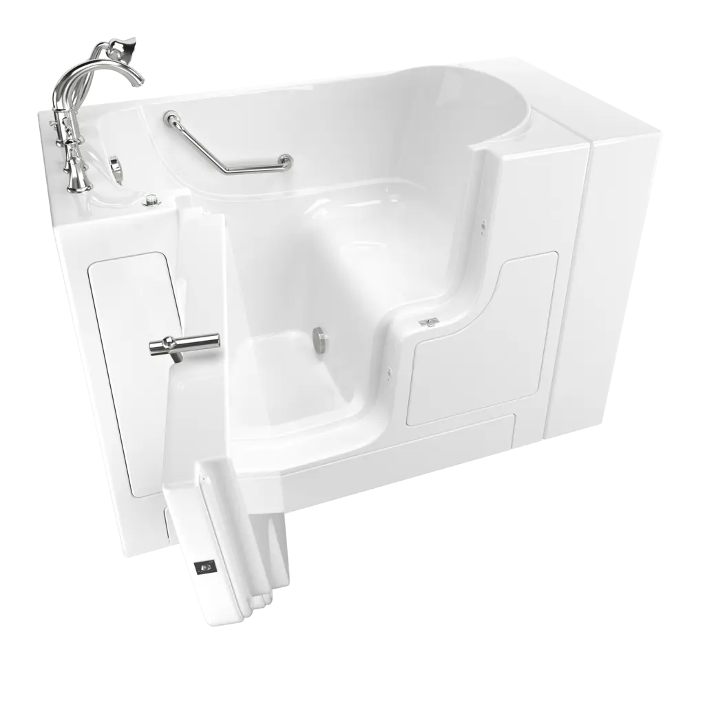 Gelcoat Value Series 30 x 52-Inch Walk-in Tub With Soaking Bath - Left-Hand Drain With Faucet