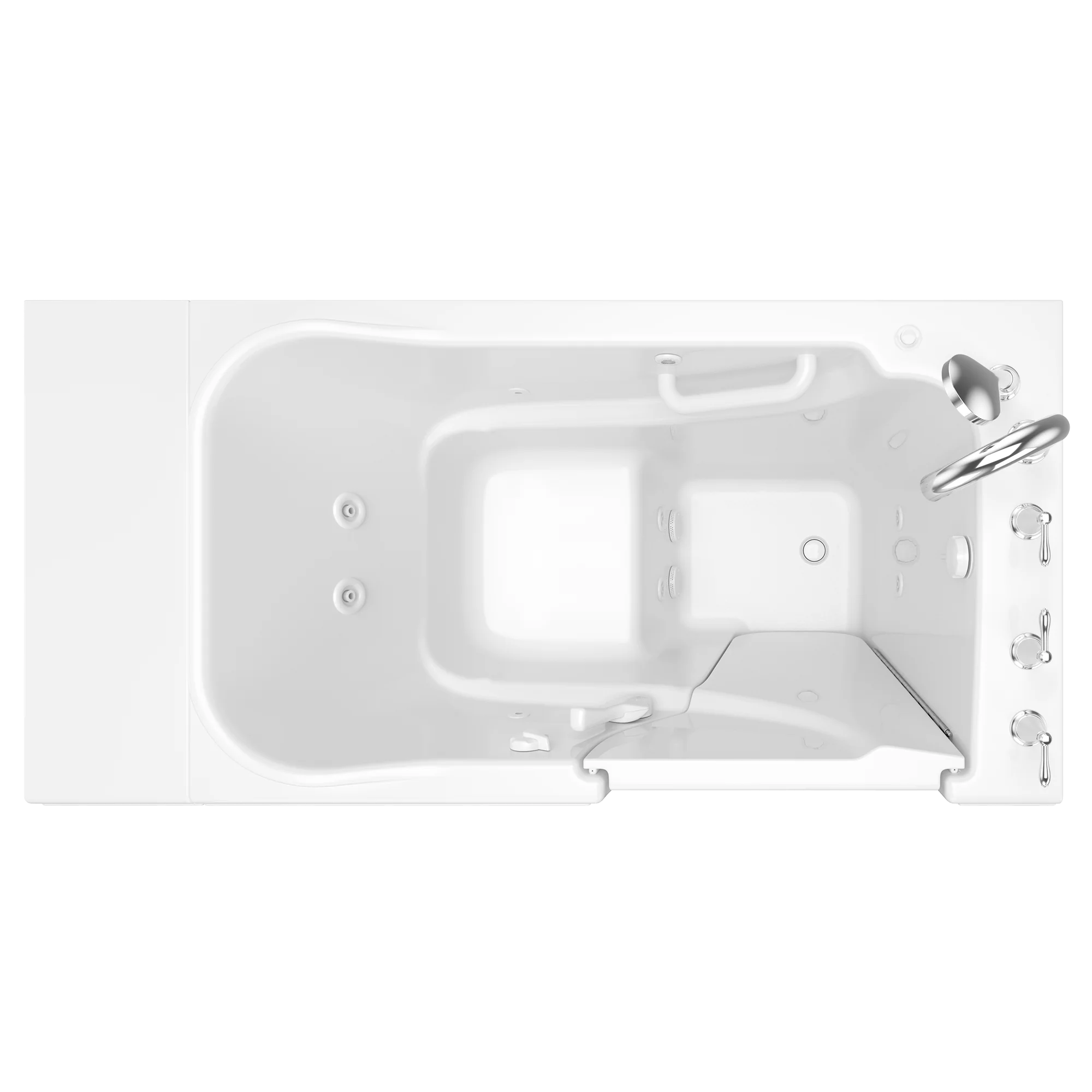 Gelcoat Value Series 30 x 52 -Inch Walk-in Tub With Whirlpool System - Right-Hand Drain With Faucet - Image 7