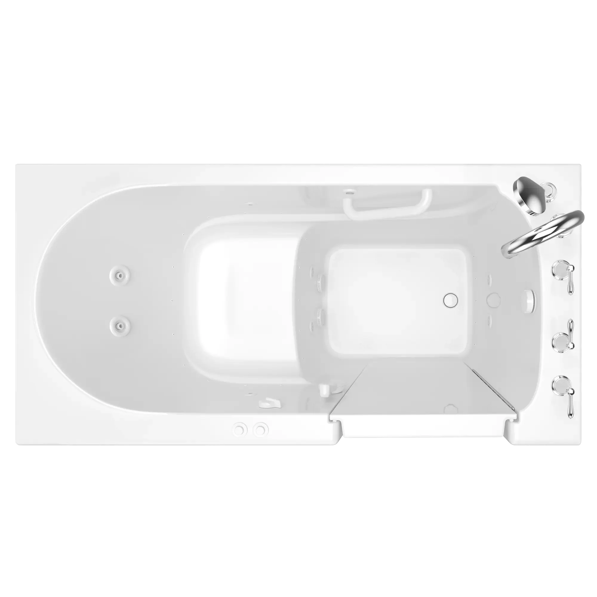 Gelcoat Value Series 30x60 Inch Walk-In Bathtub with Combination Air Spa and Whirlpool Massage System - Right Hand Door and Drain - Image 3