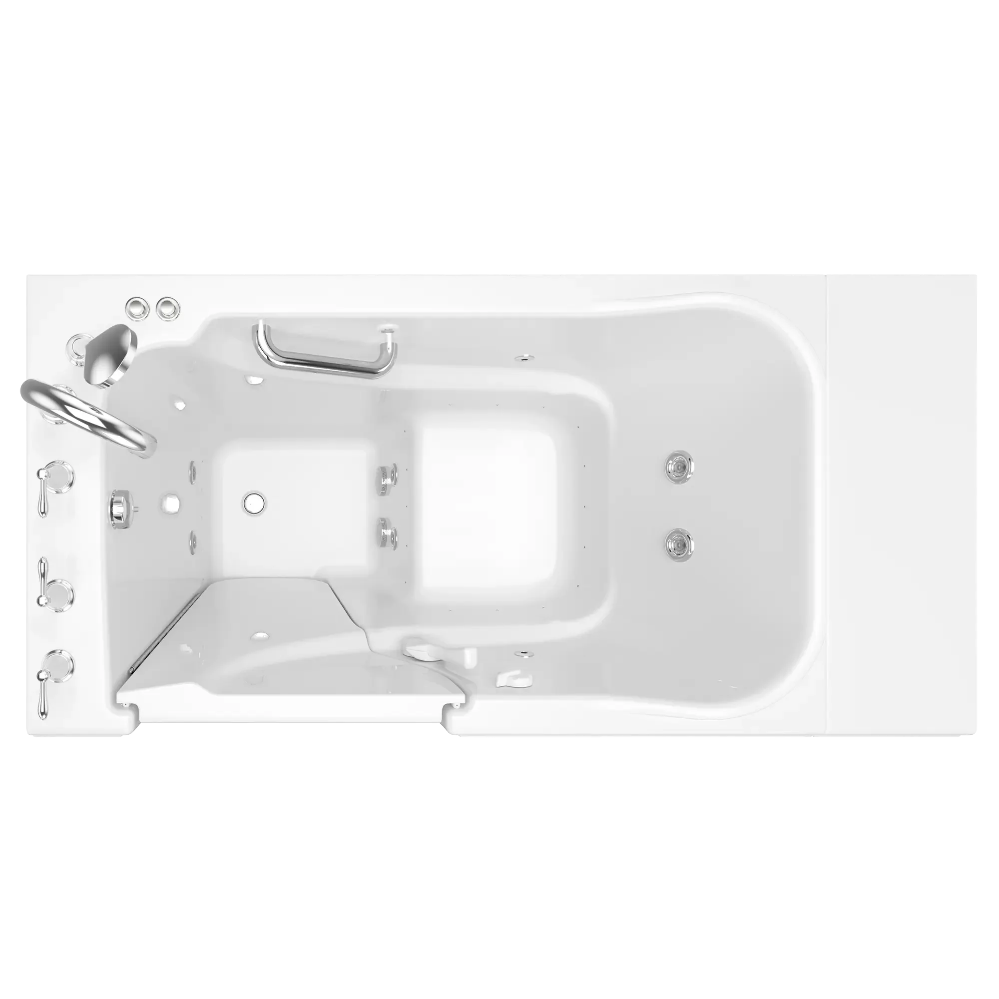 Gelcoat Value Series 30x52 Inch Walk-In Bathtub with Combination Air Spa and Whirlpool Massage System - Left Hand Door and Drain - Image 2