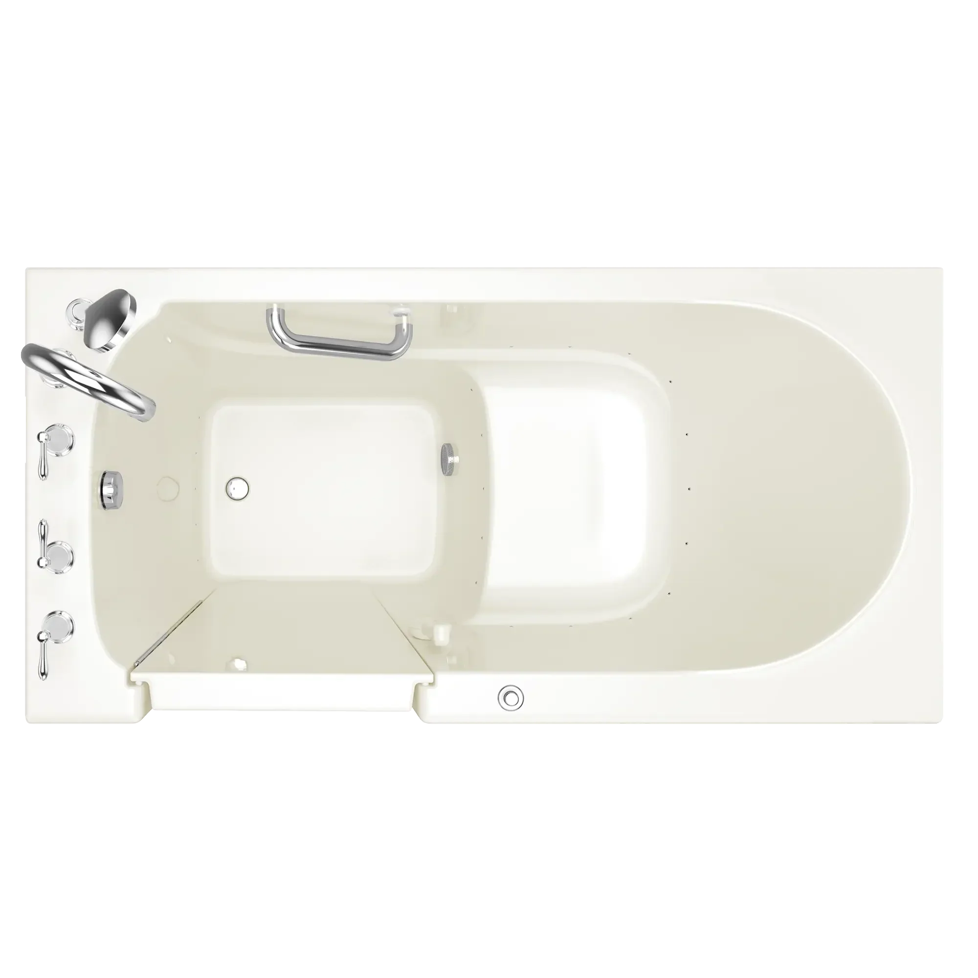 Gelcoat Value Series 30x60 Inch Walk-In Bathtub with Air Spa System - Left Hand Door and Drain