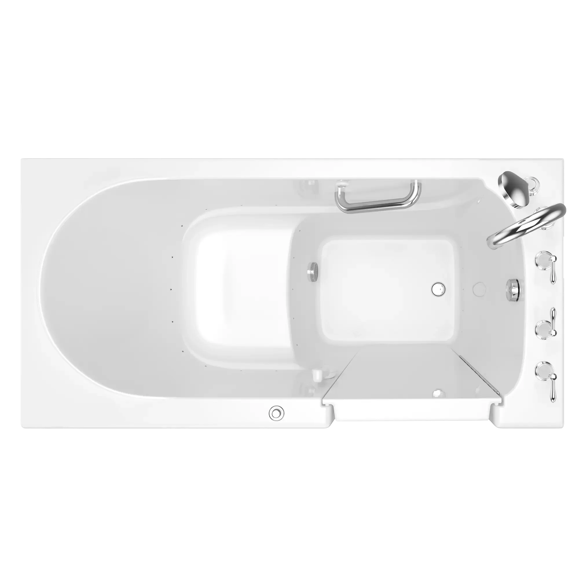 Gelcoat Value Series 30x60 Inch Walk-In Bathtub with Air Spa System - Right Hand Door and Drain - Image 10