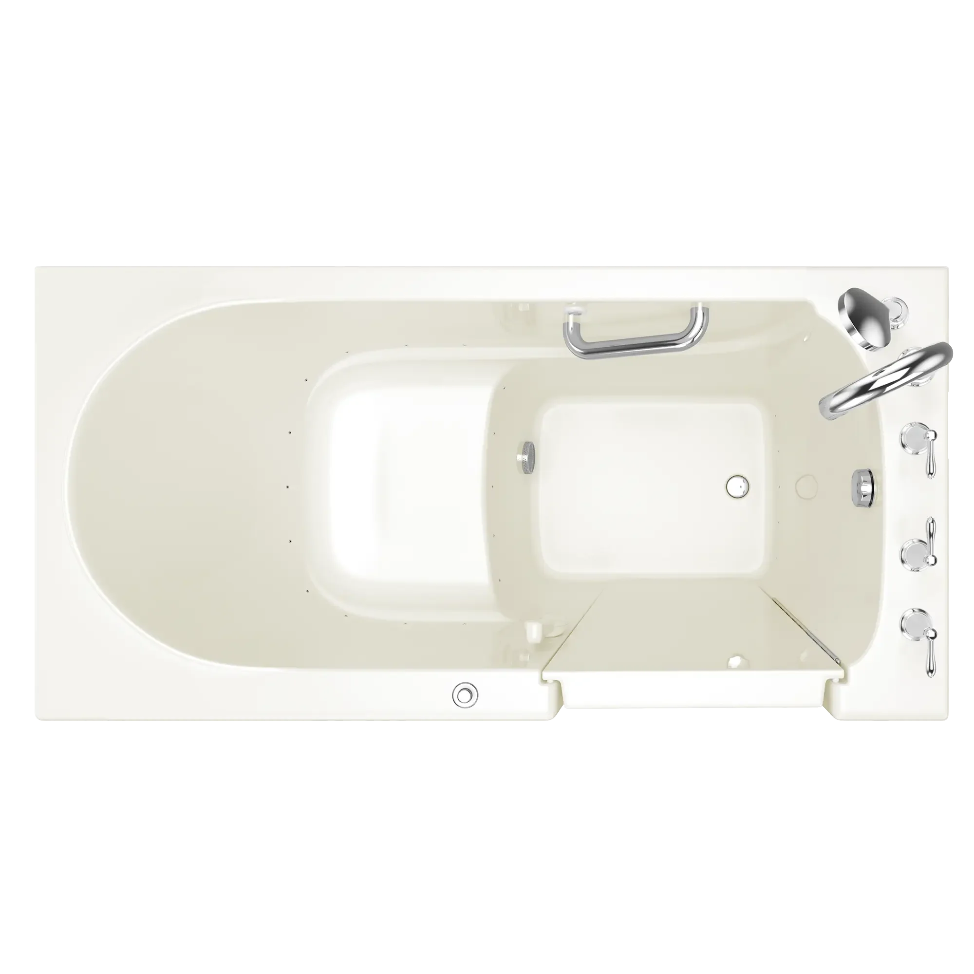 Gelcoat Value Series 30x60 Inch Walk-In Bathtub with Air Spa System - Right Hand Door and Drain - Image 4