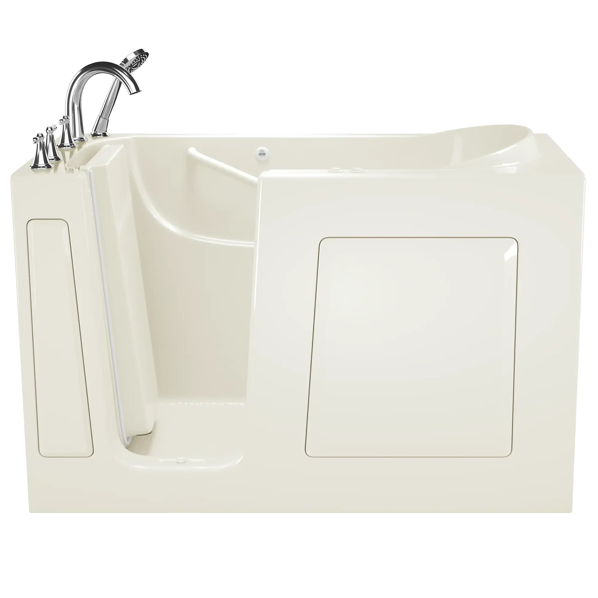 Gelcoat Value Series 30x60 Inch Walk-In Bathtub with Combination Air Spa and Whirlpool Massage System - Left Hand Door and Drain