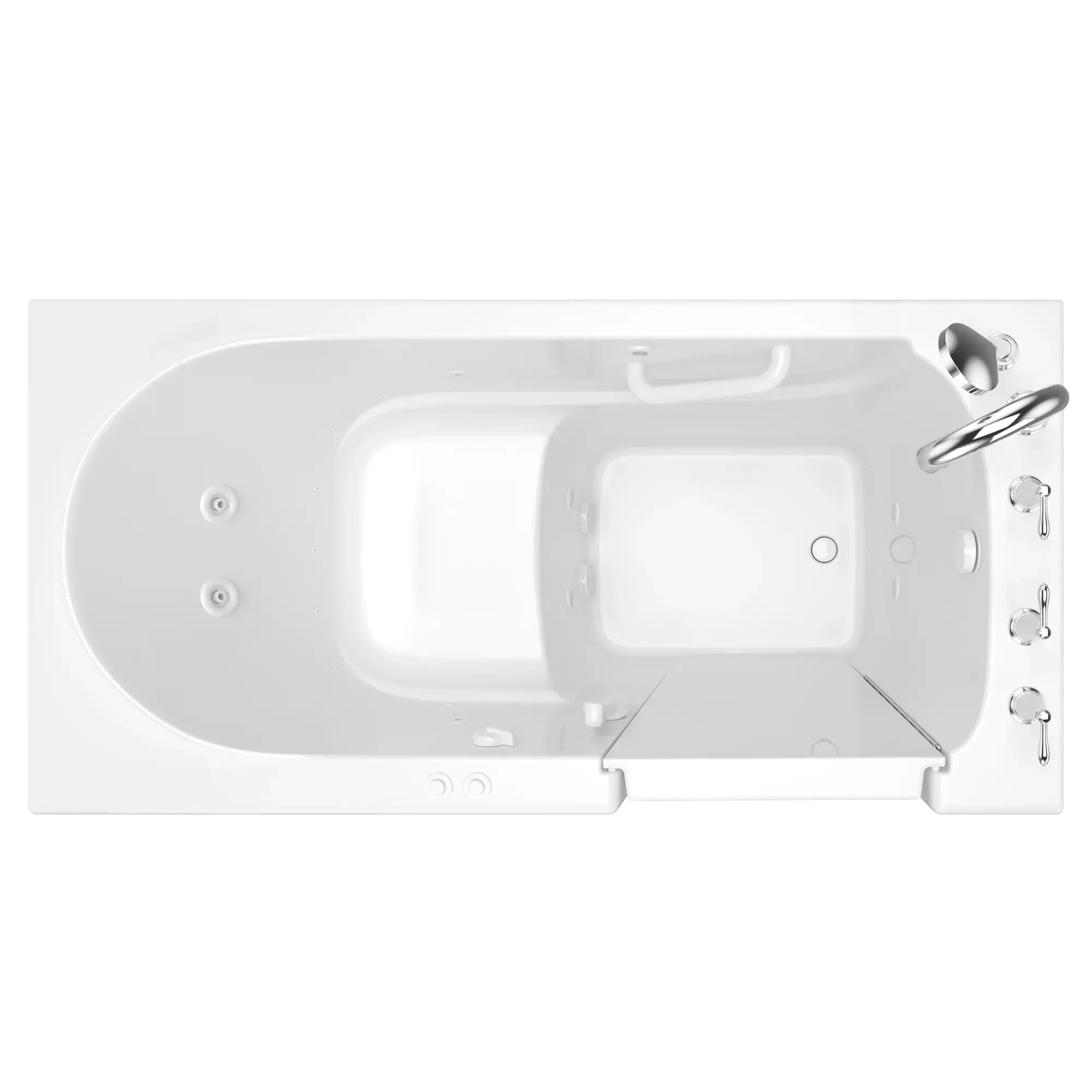 Gelcoat Value Series 30x60 Inch Walk-In Bathtub with Combination Air Spa and Whirlpool Massage System - Right Hand Door and Drain - Image 8