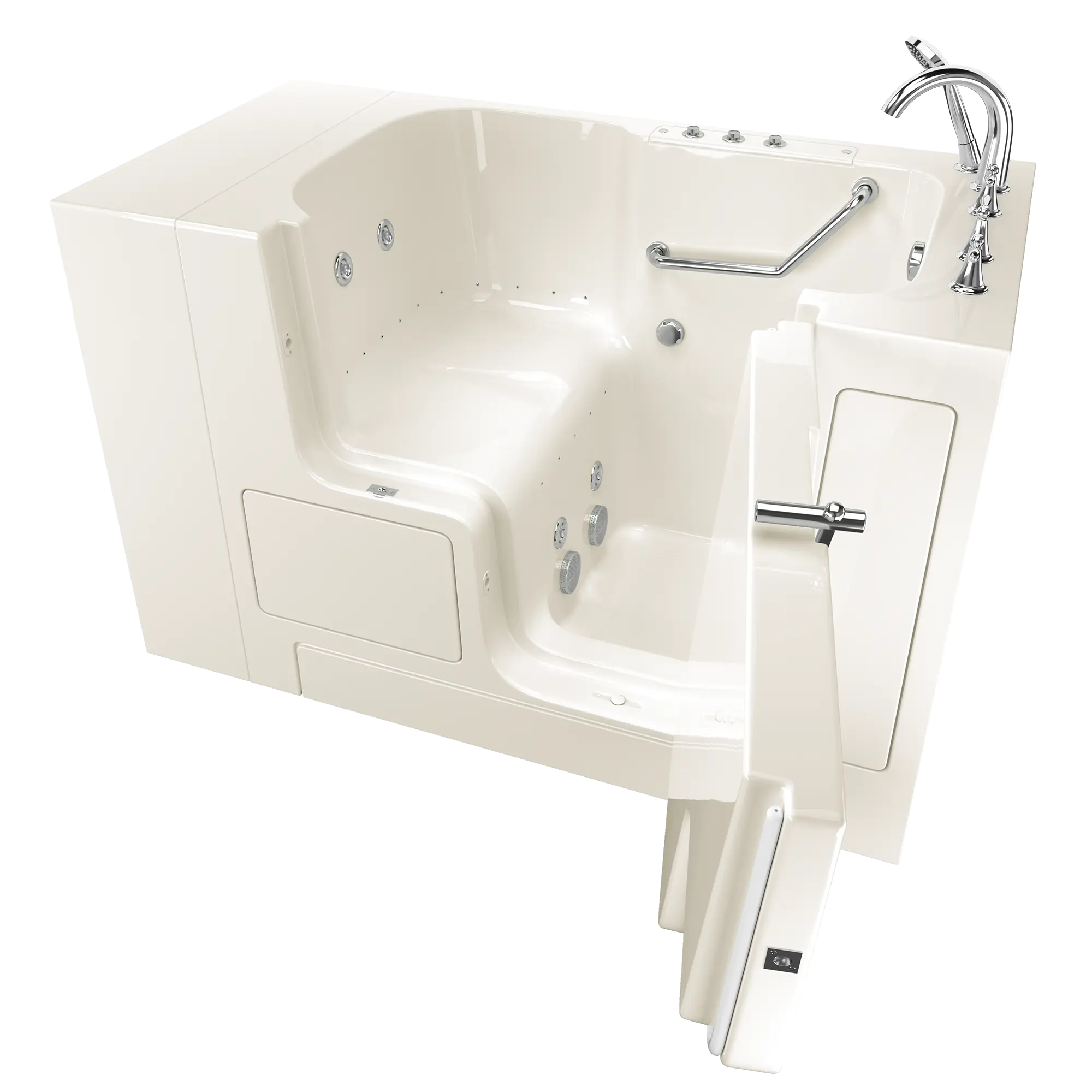 Gelcoat Value Series 32 x 52 -Inch Walk-in Tub With Combination Air Spa and Whirlpool Systems - Right-Hand Drain With Faucet - Image 9