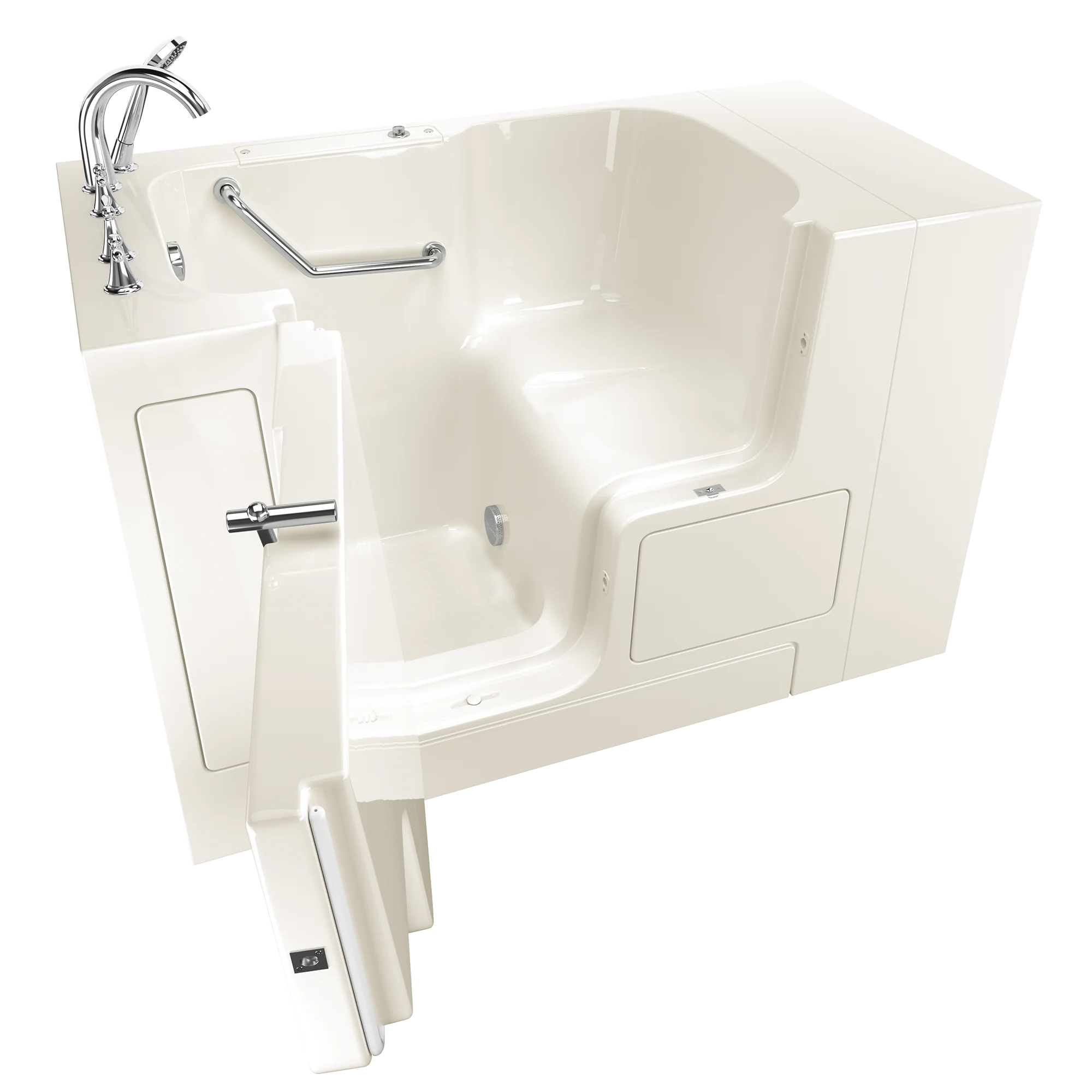 Gelcoat Value Series 32 x 52 -Inch Walk-in Tub With Soaker System - Left-Hand Drain With Faucet