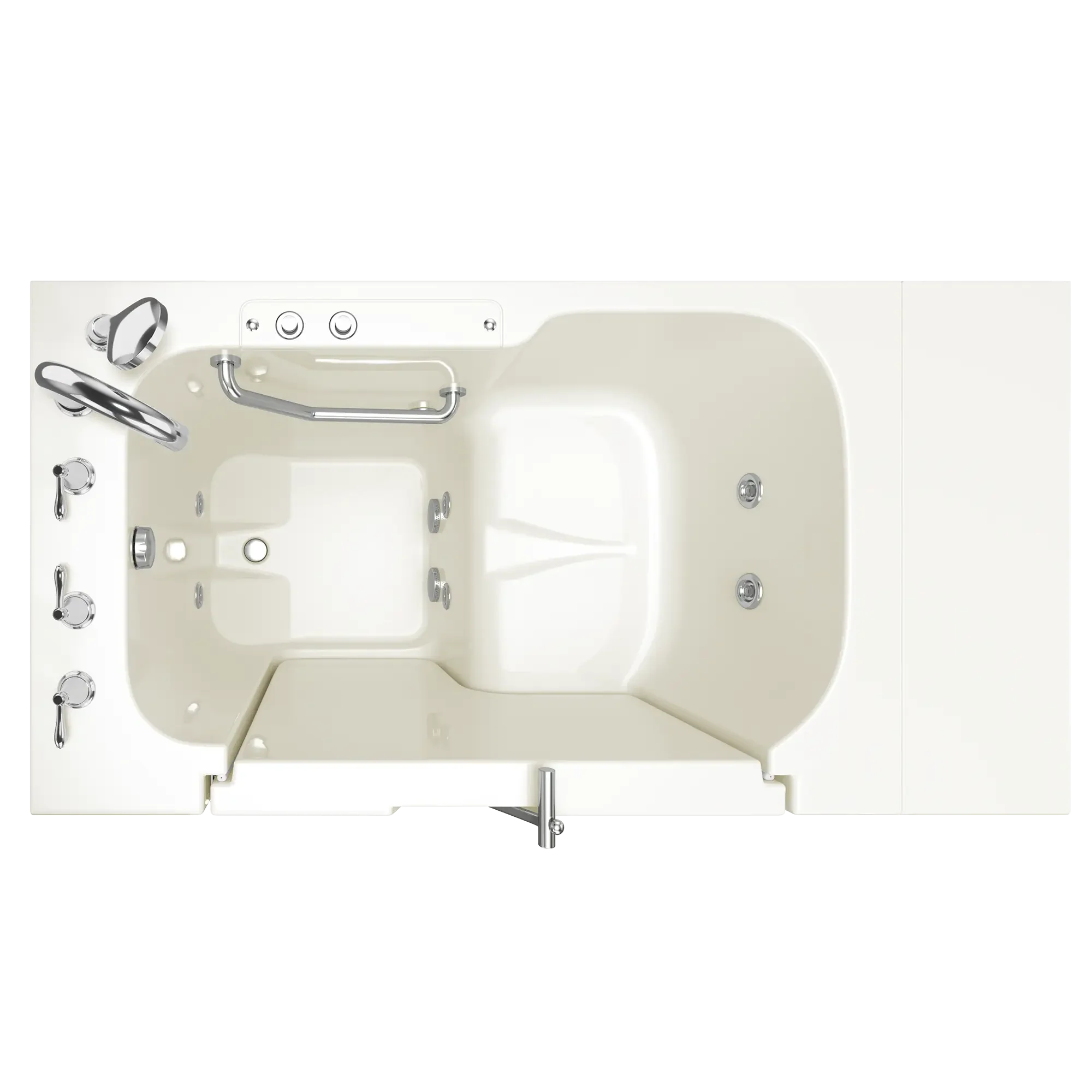Gelcoat Value Series 32 x 52 -Inch Walk-in Tub With Whirlpool System - Left-Hand Drain With Faucet - Image 3